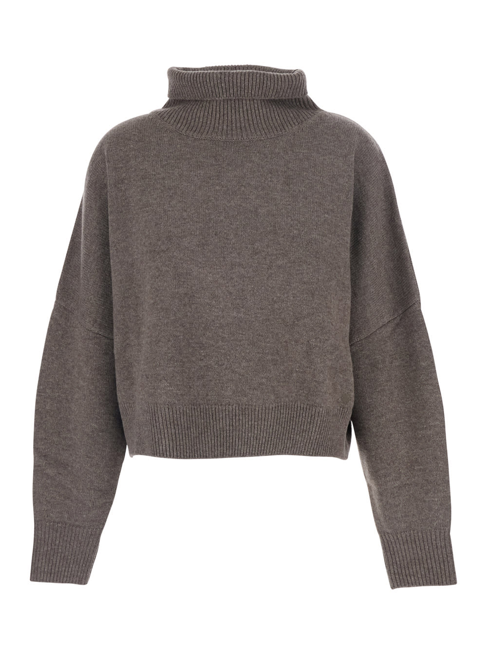 Loulou Studio Luke Stand Collar Sweater In Brown