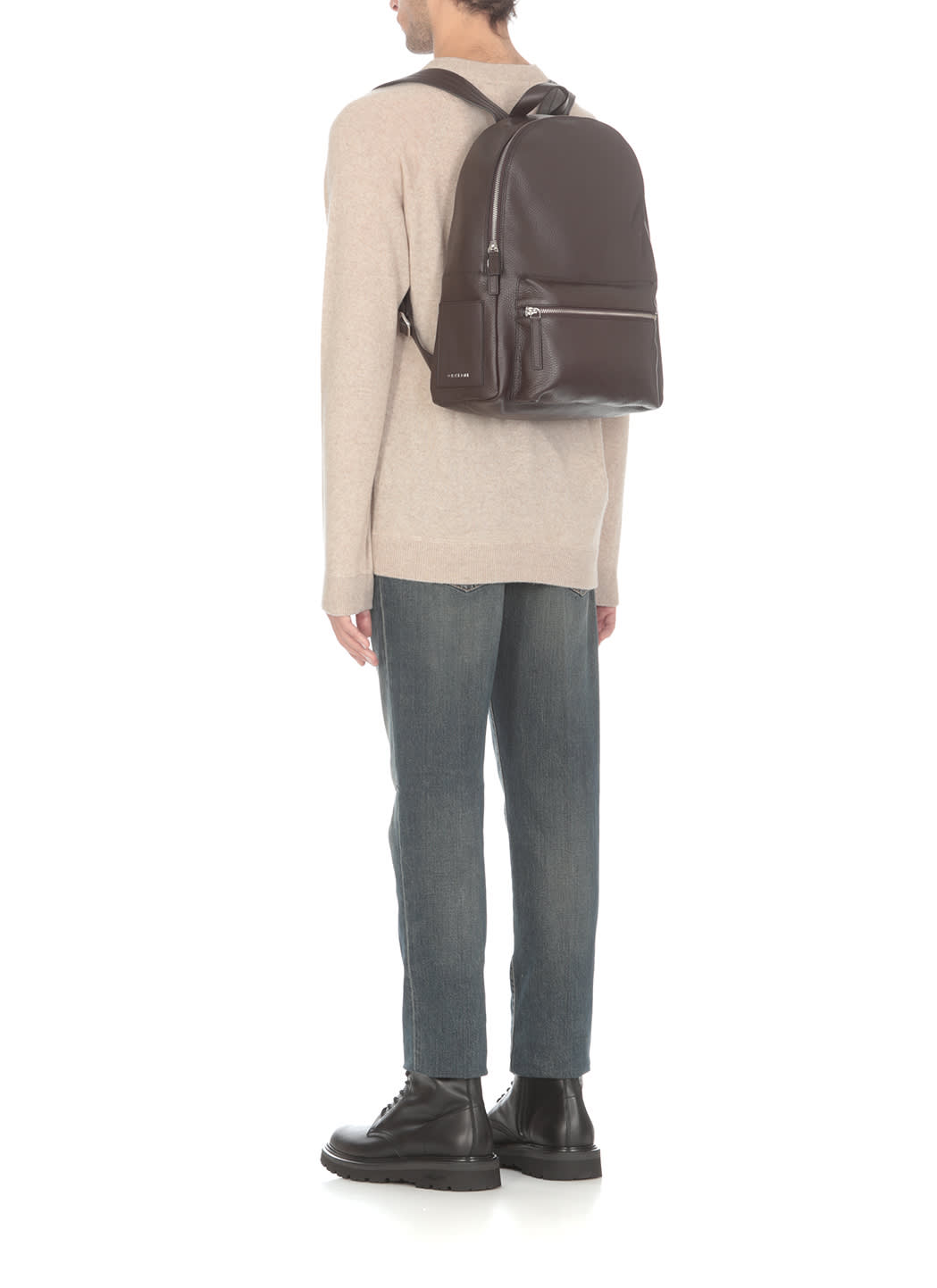 Shop Orciani Micron Backpack In Brown