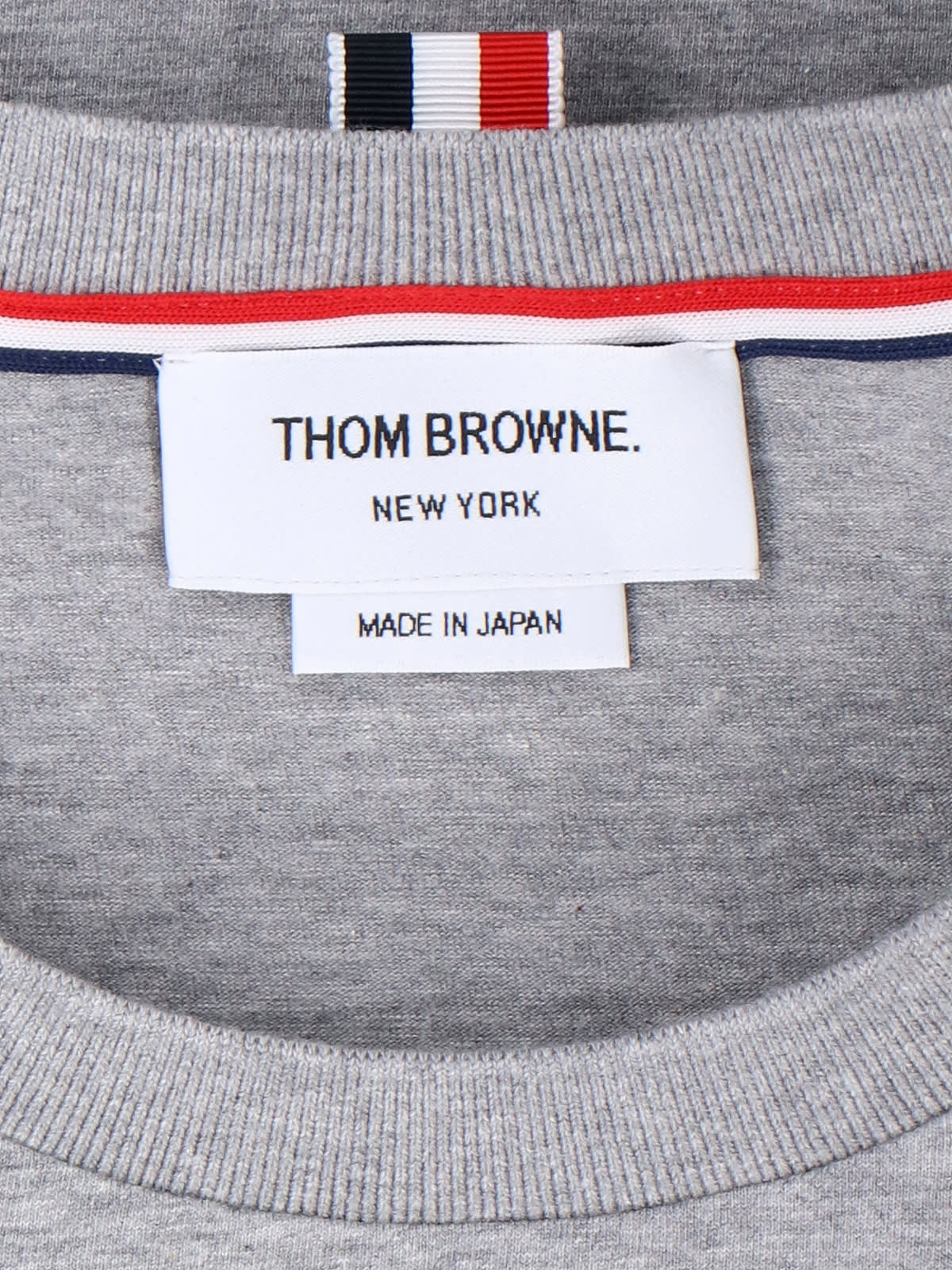 Shop Thom Browne Logo T-shirt In Lt Grey