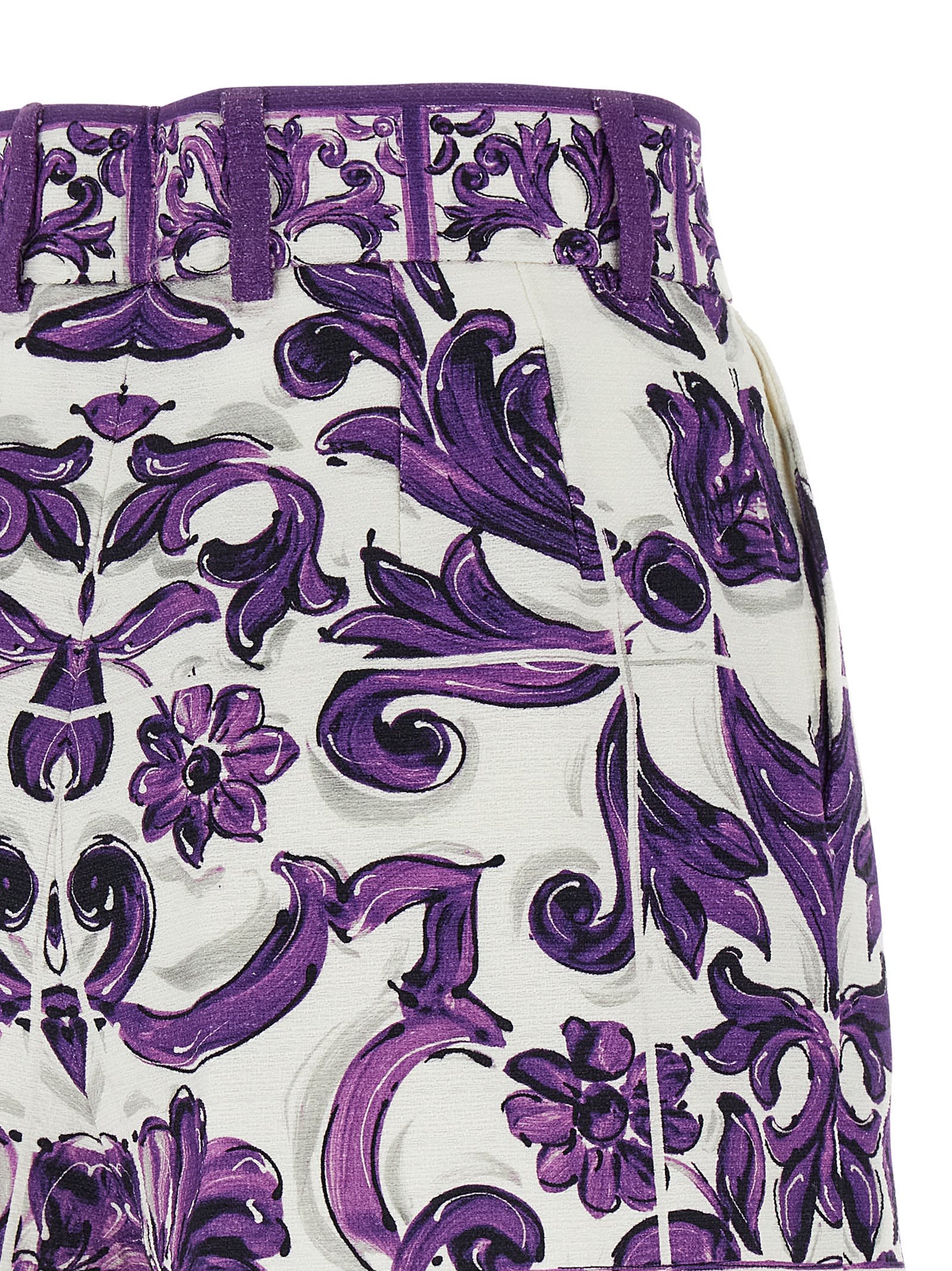 Dolce & Gabbana 'maiolica' Print Bermuda Shorts In Multi