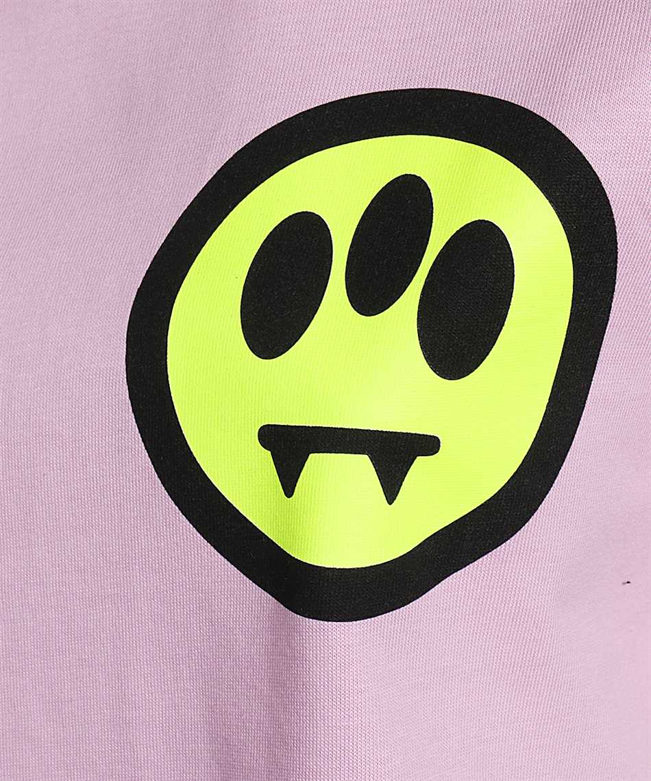 Barrow Logo-print Cotton Cropped T-shirt In Purple