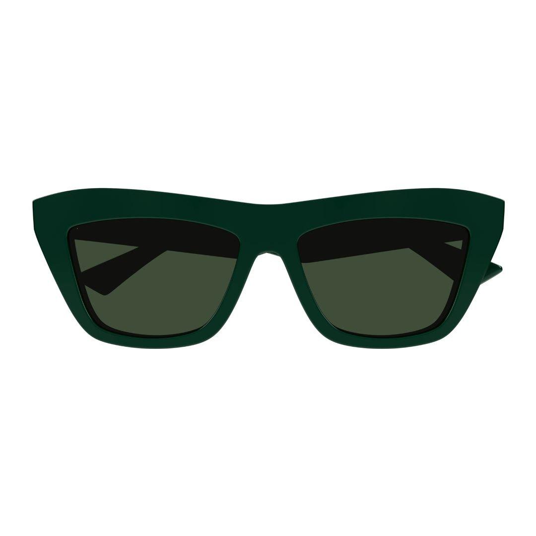 Shop Bottega Veneta Cat-eye Frame Sunglasses In 007 Green Green Green