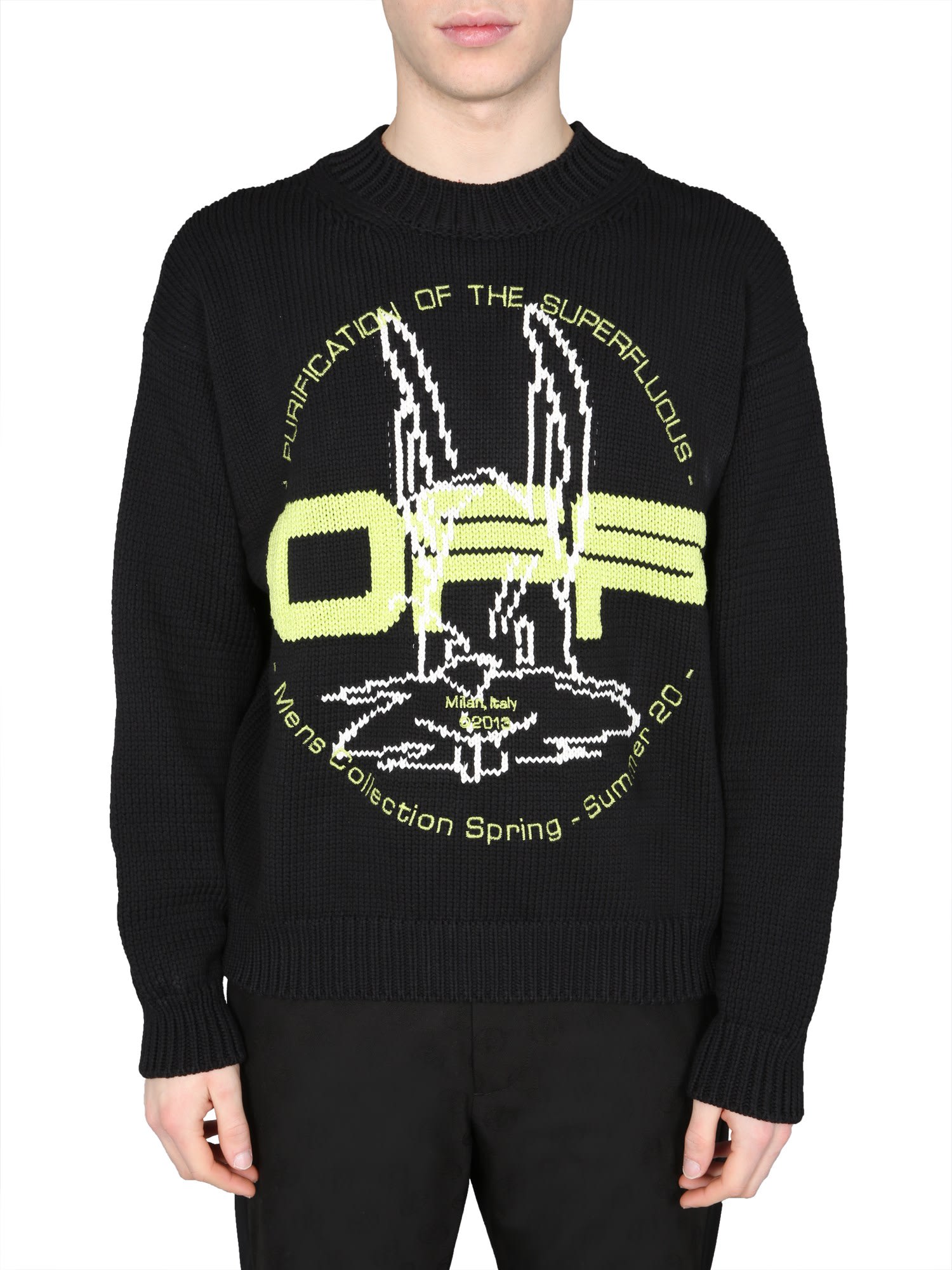 OFF-WHITE CREW NECK SWEATER,11263440