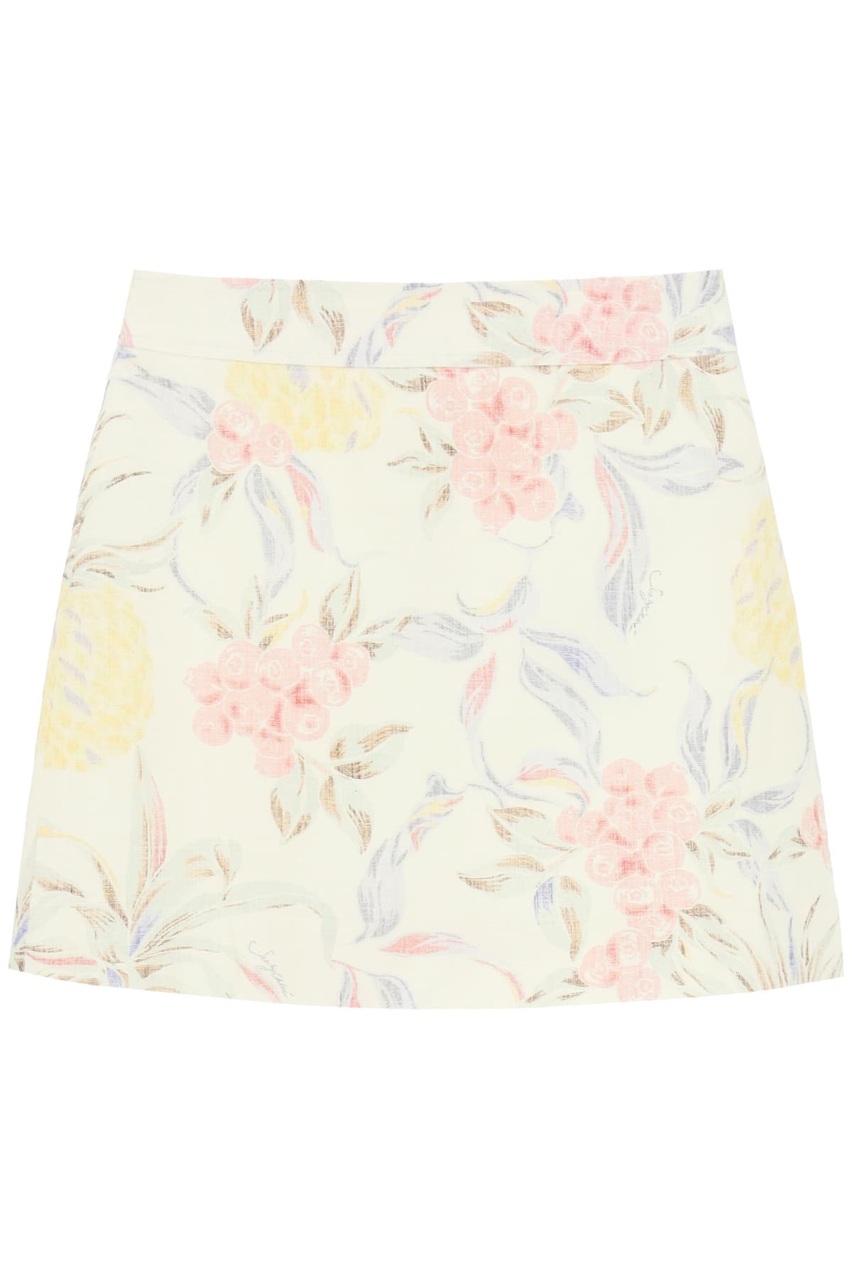 See by Chloé Mini Skirt With Spring Fruits Print