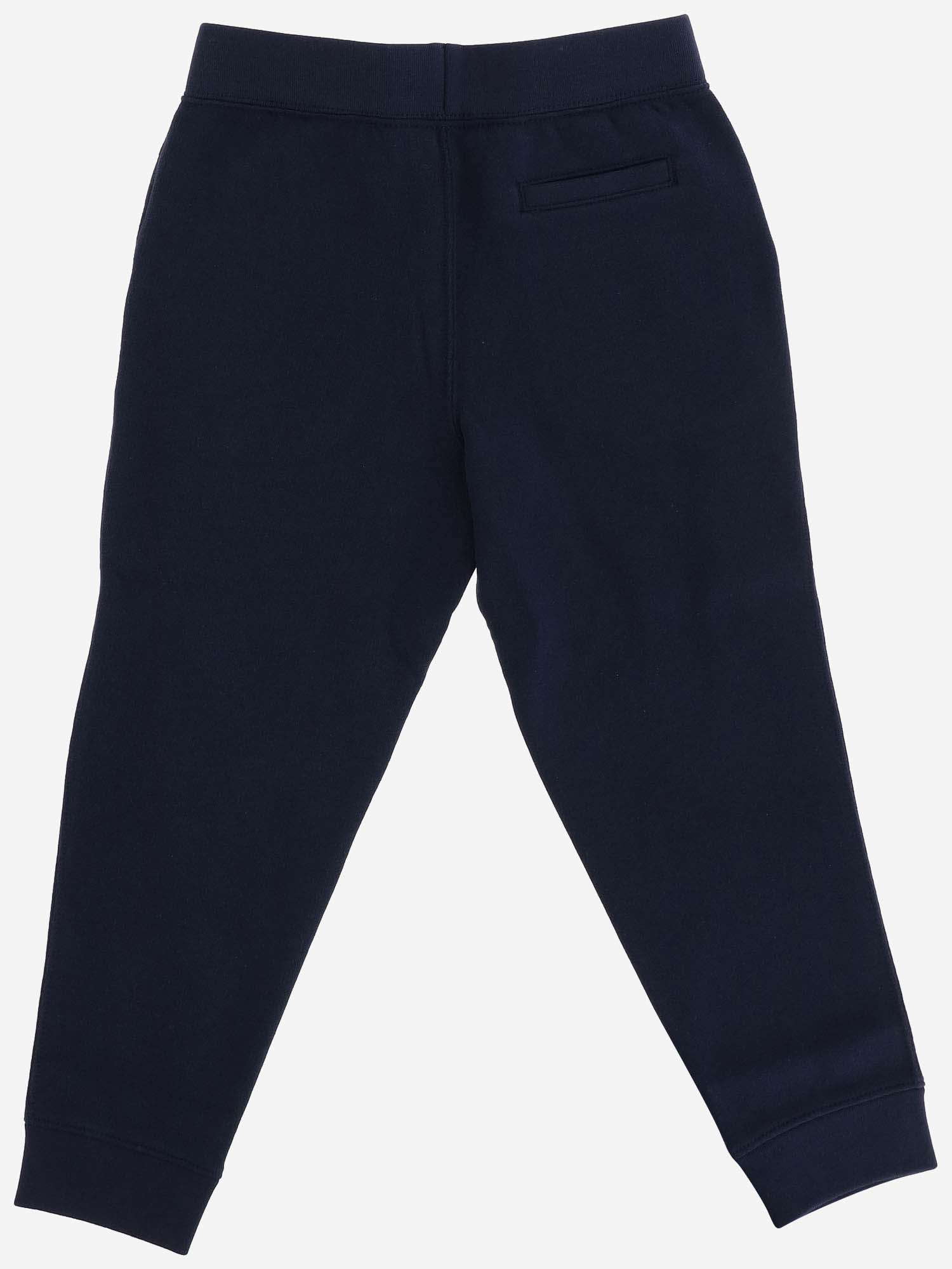 Shop Polo Ralph Lauren Cotton Blend Joggers With Logo In Blue