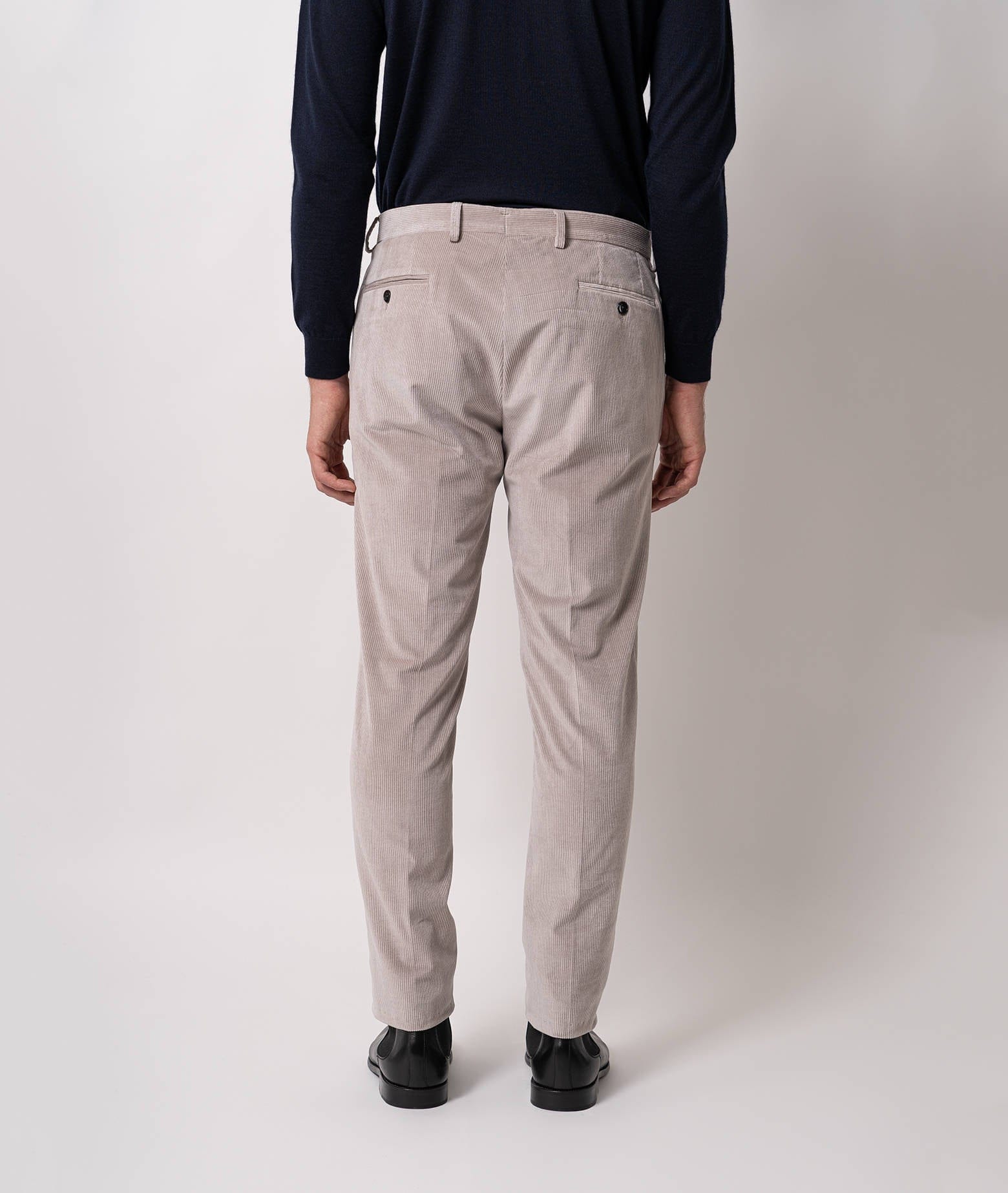 Larusmiani Velvet Trousers Howard Pants In Gray