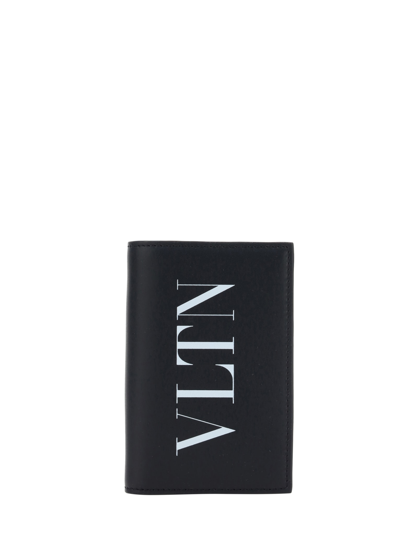 Shop Valentino Card Holder In Nero/bianco