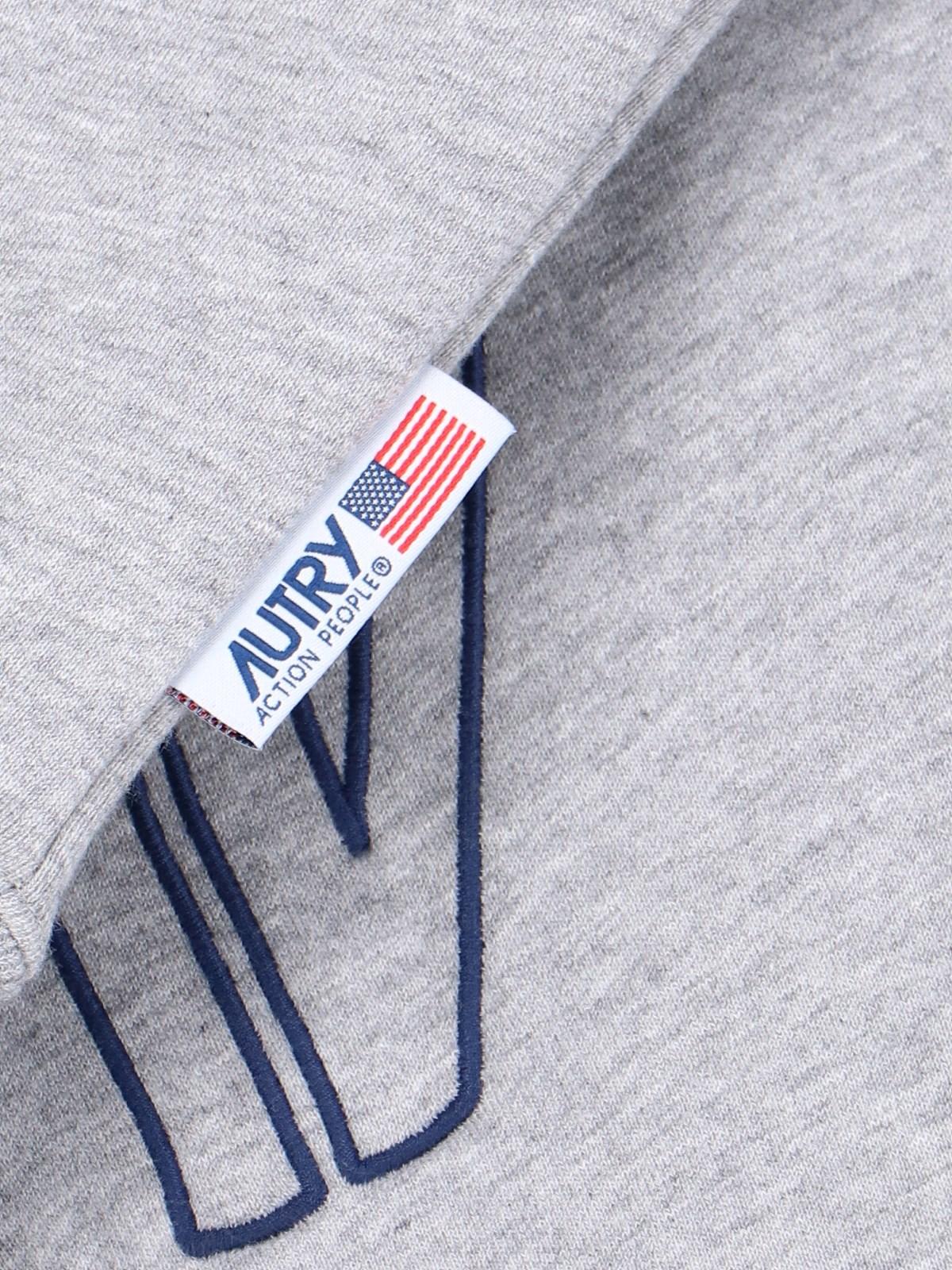 Shop Autry Logo Embroidery Sweatshirt In Grey