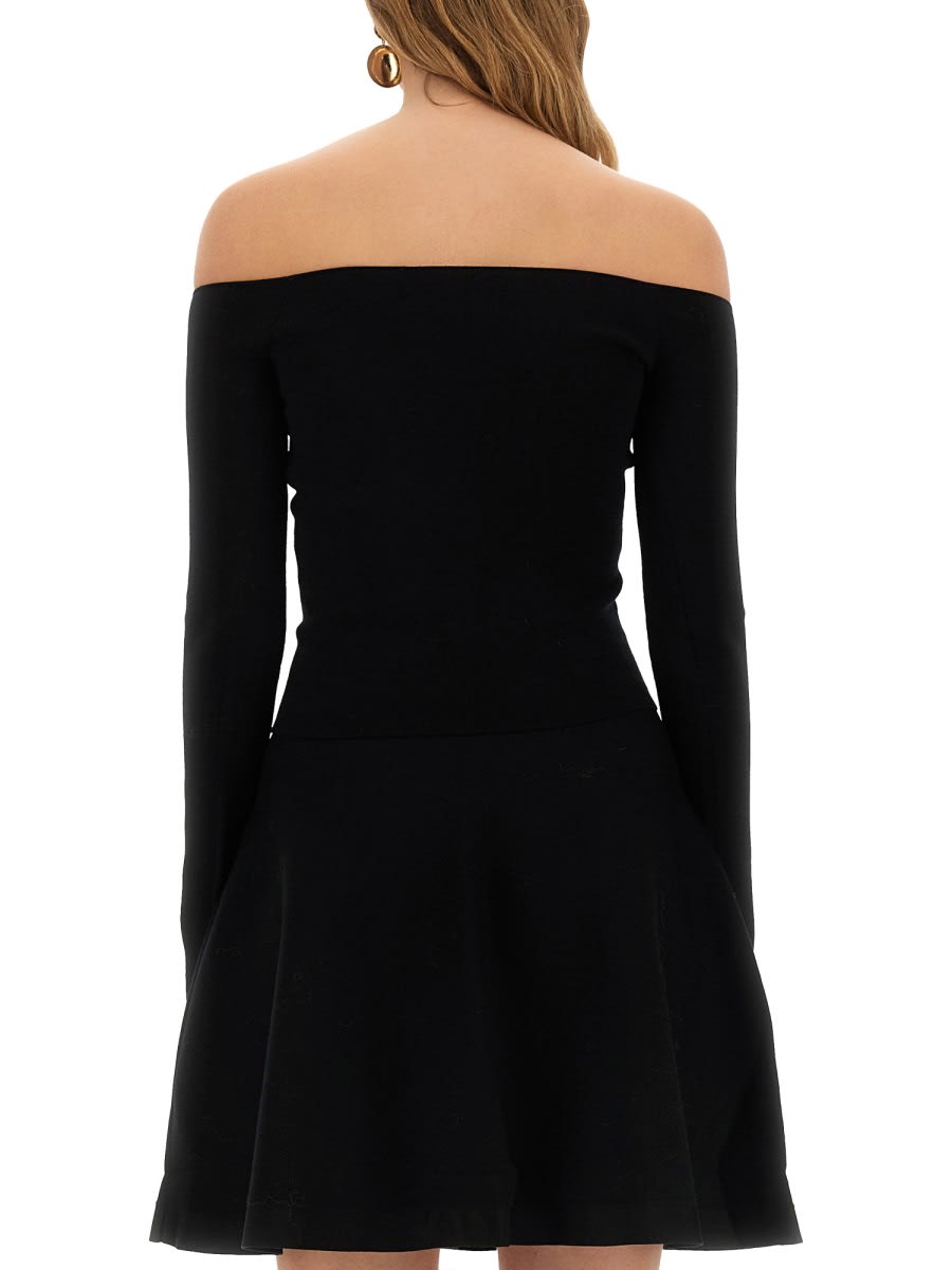 Shop Nina Ricci Top With Bardot Neckline In Black