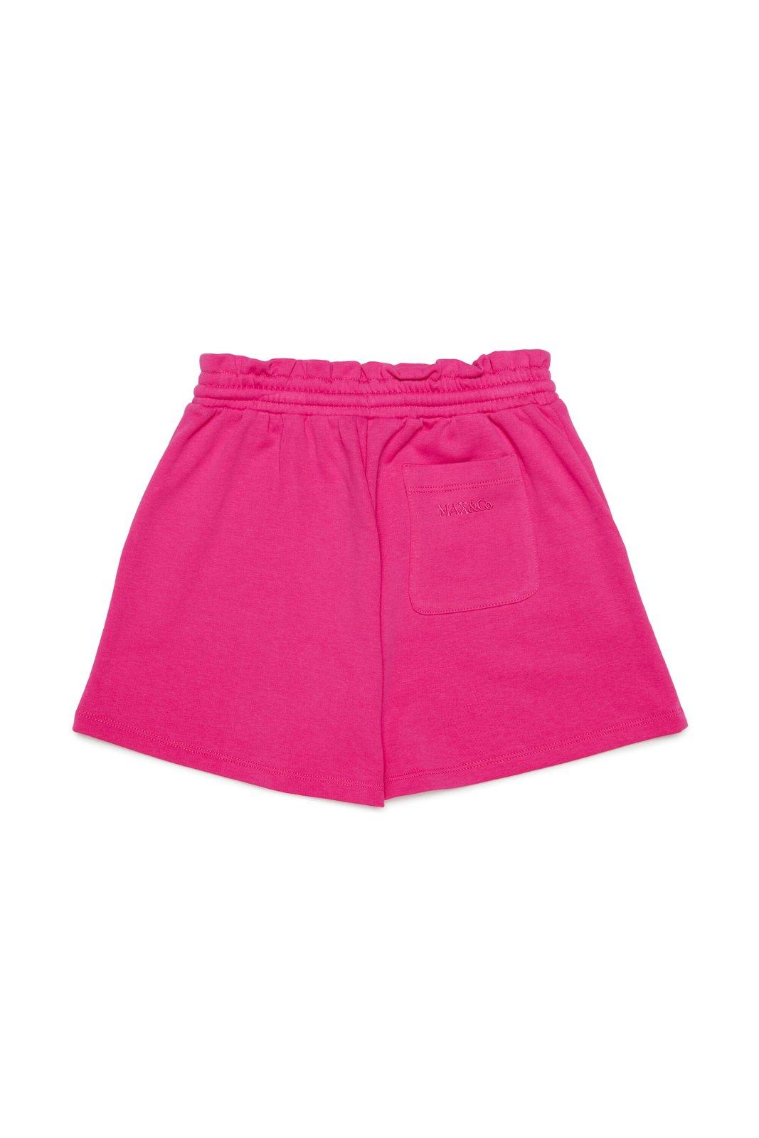 Shop Max&amp;co. Kids Logo-embroidered Drawstring Shorts In Red