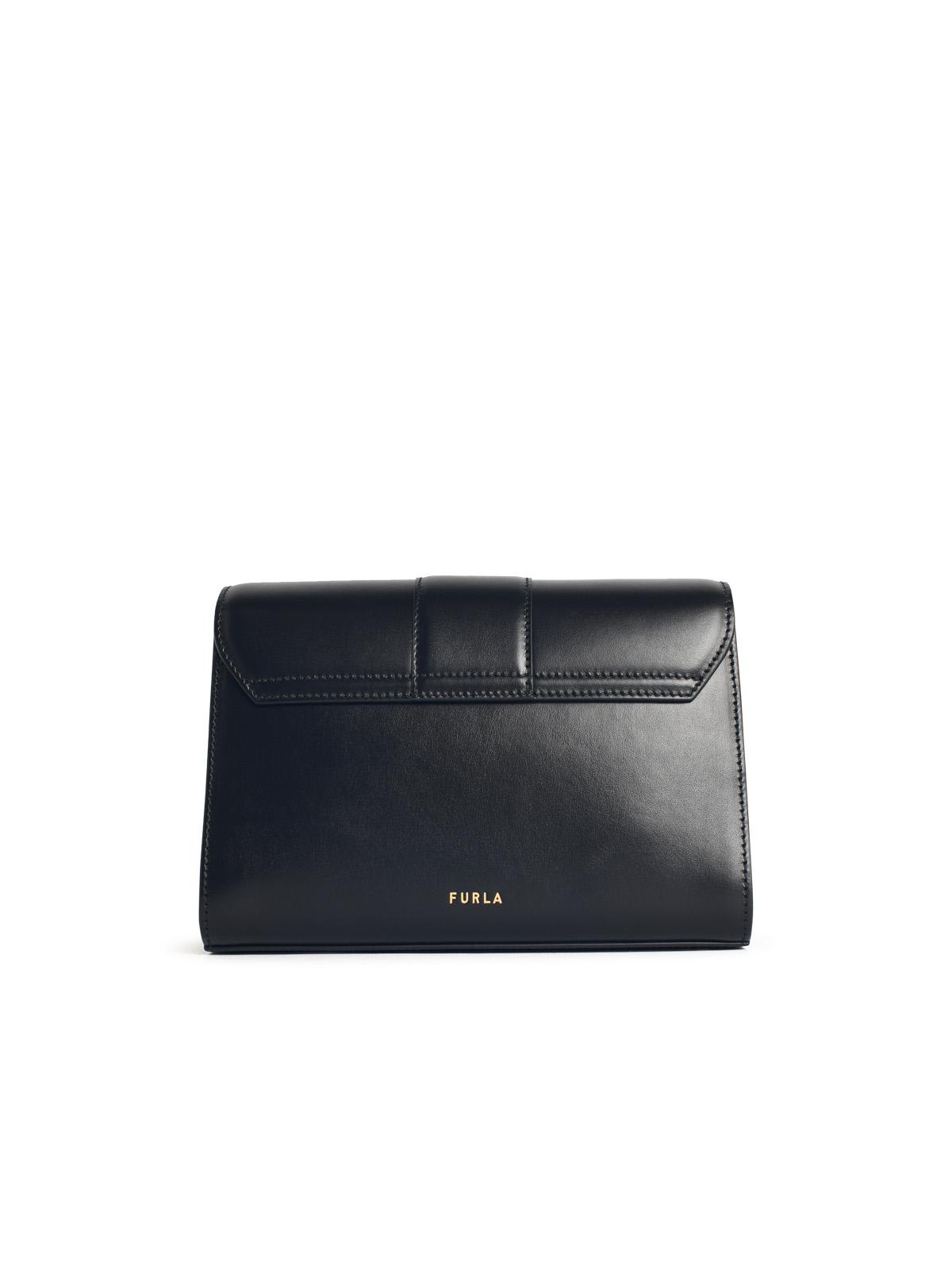 Furla Small Urban Leather Crossbody Bag In Black