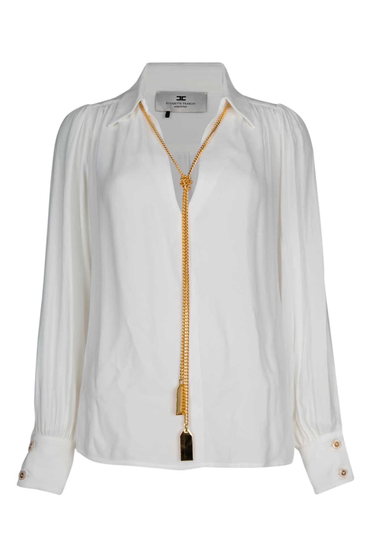 Shop Elisabetta Franchi Camicia In Avorio