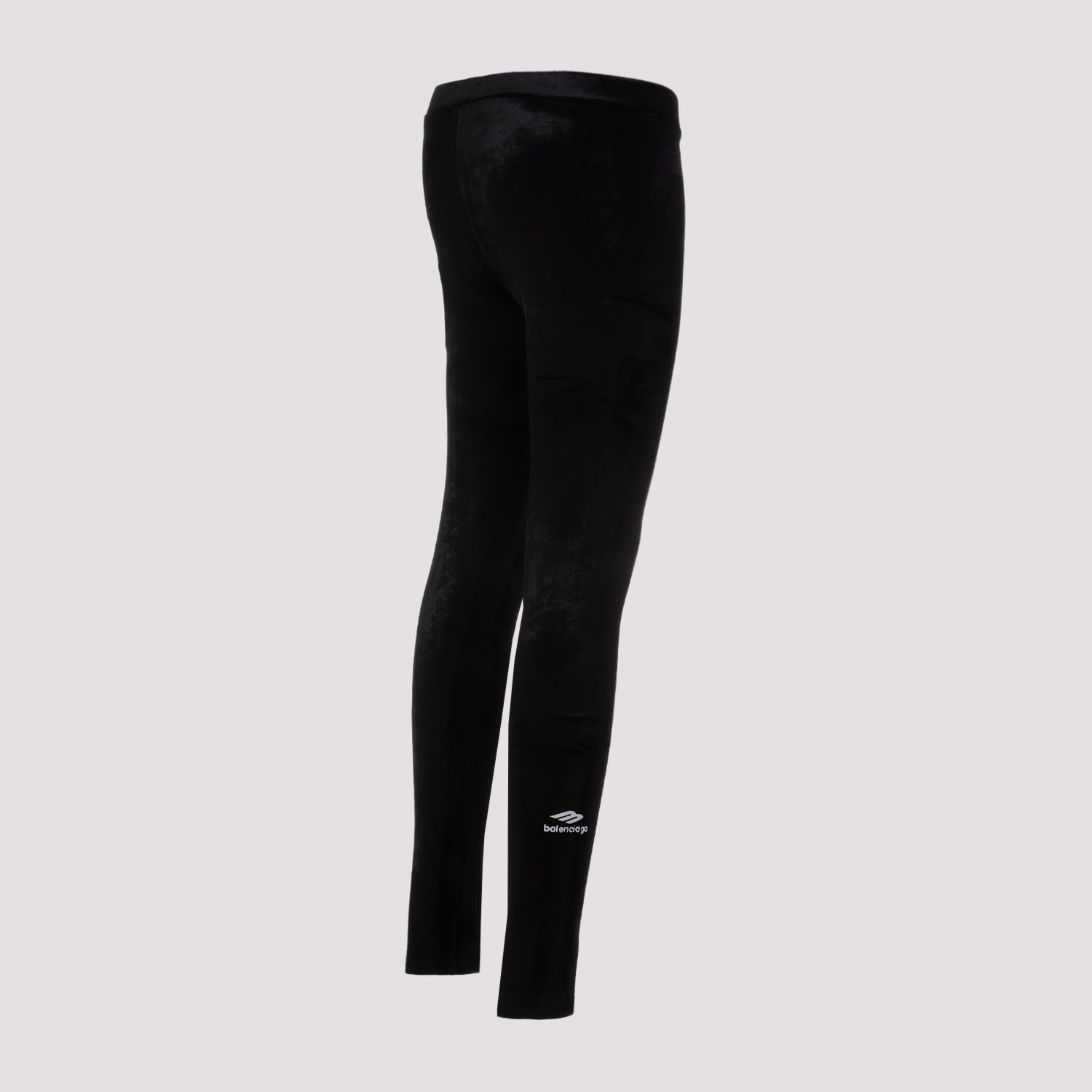 Shop Balenciaga Velvet Leggings In Black