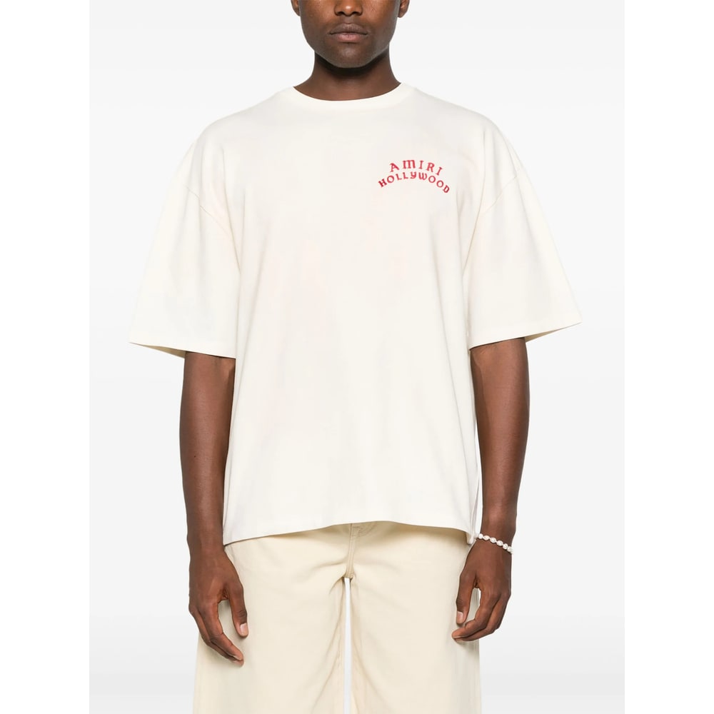 Amiri Hollywood Oversized T-shirt In Neutral