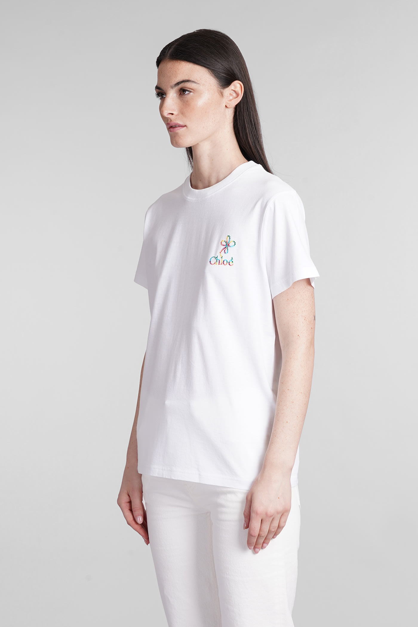 Shop Chloé T-shirt In White Cotton