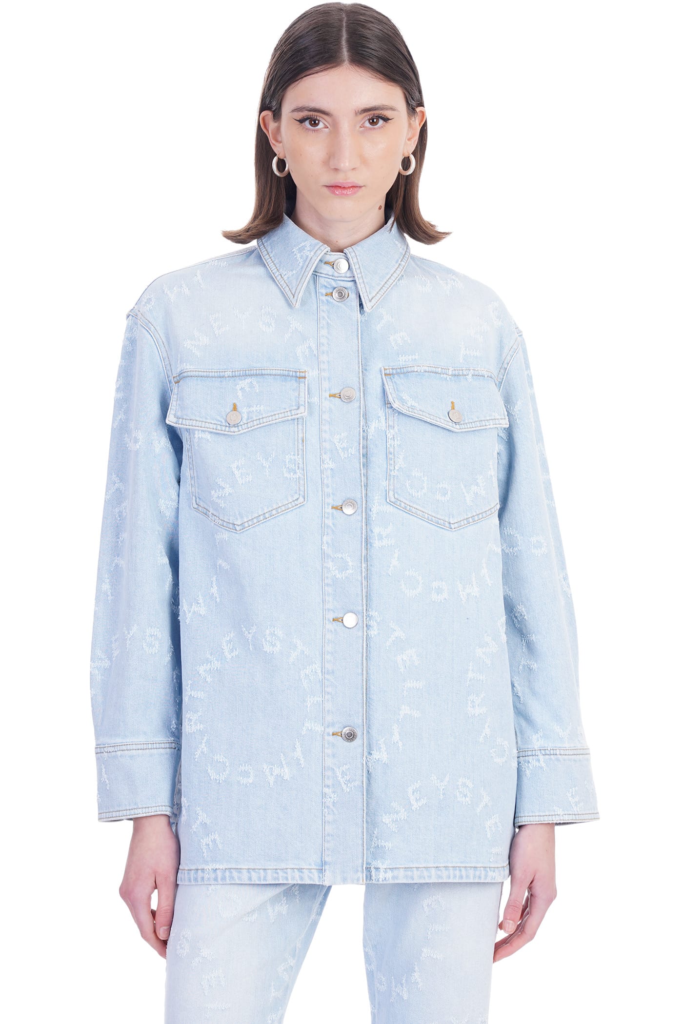 STELLA MCCARTNEY SHIRT IN CYAN DENIM