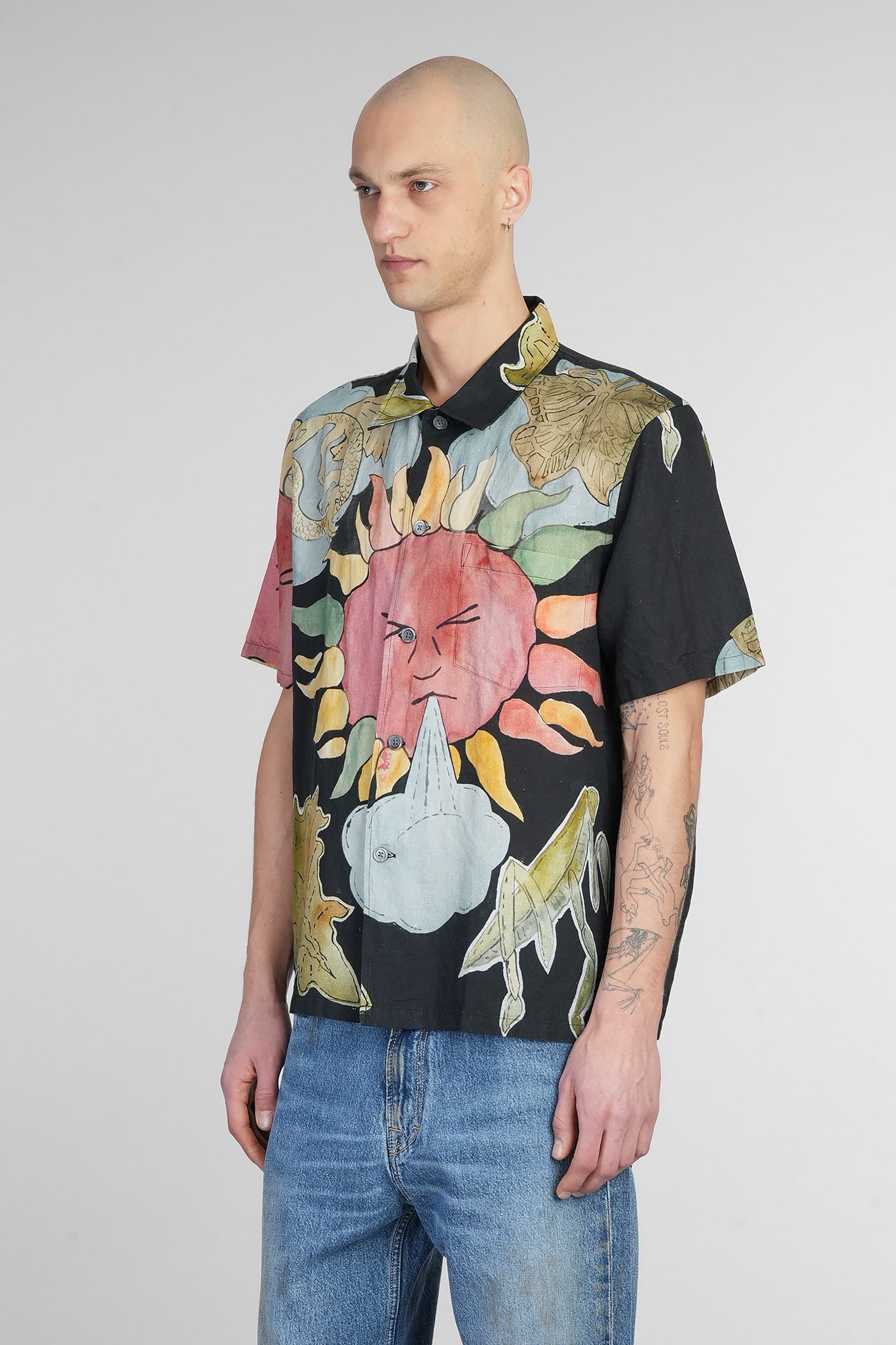 Shop Our Legacy Shirt In Multicolor Linen