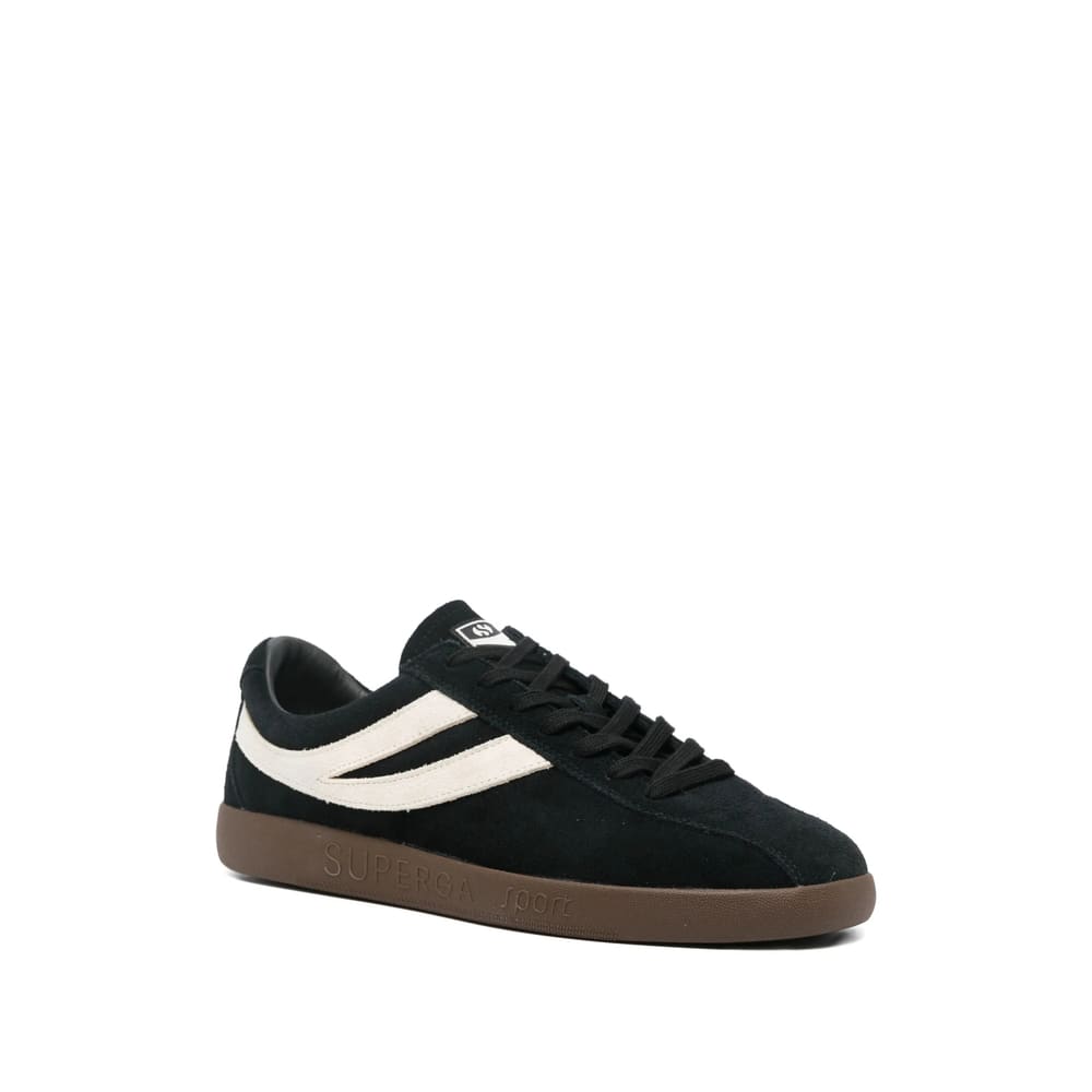 Superga Panelled Sneakers In Black