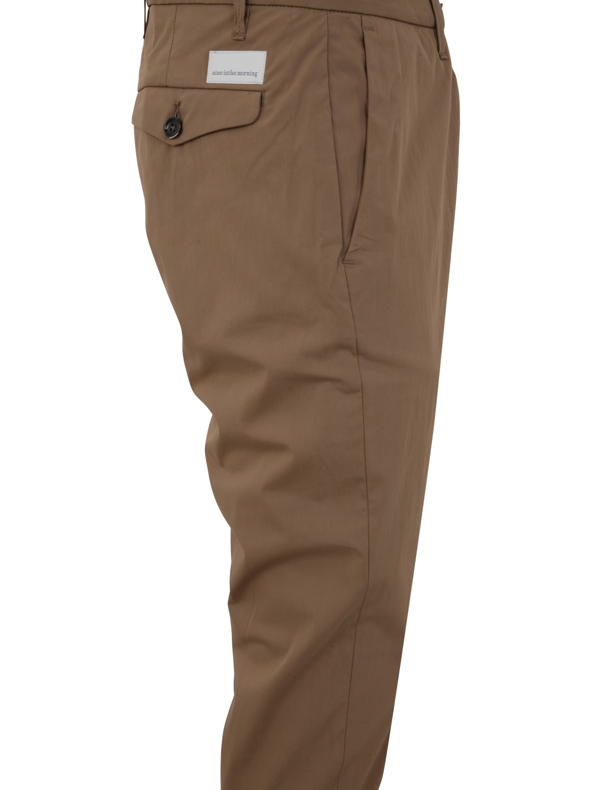 Shop Nine In The Morning Easy Slim Chino Trouser In Taupe