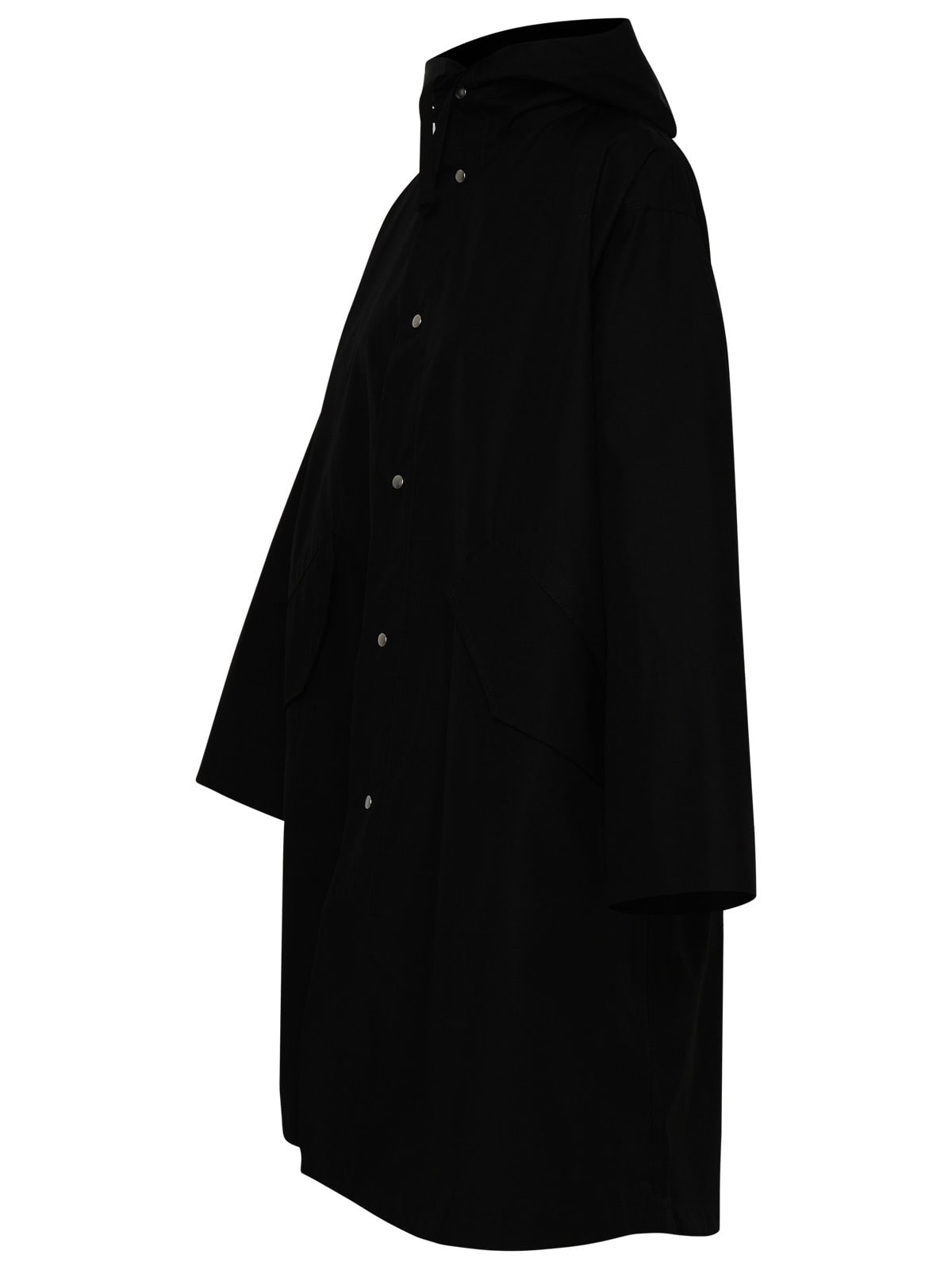 Shop Jil Sander Navy Cotton Coat In Black