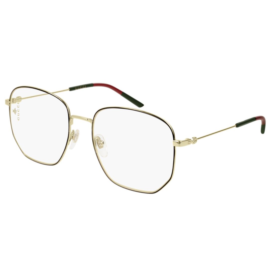 Gucci Gg0396o001 Gold Gold Transparent In Multi