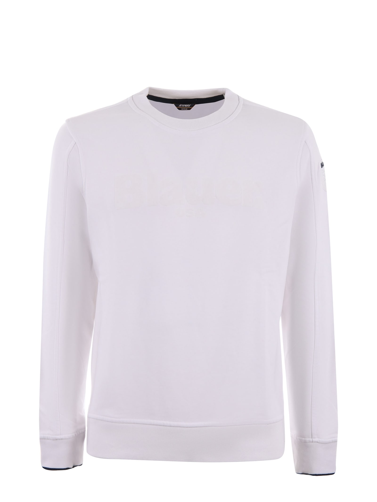 Shop Blauer Sweatshirt In Bianco