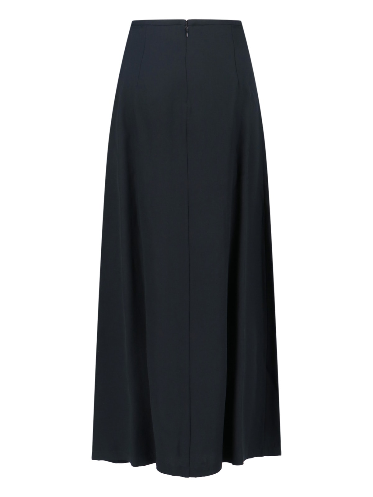 Aspesi Maxi Viscose Skirt In Black