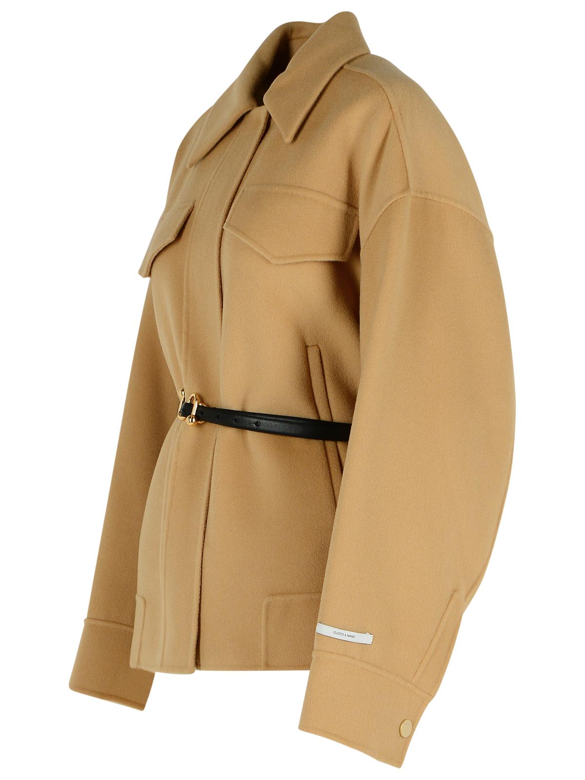 Sportmax Cantore Camel Virgin Wool Jacket In Brown
