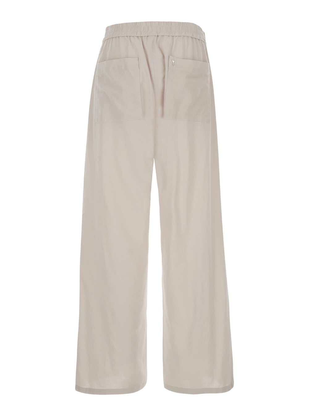 Shop Ami Alexandre Mattiussi Elasticated Waist Pant In Beige