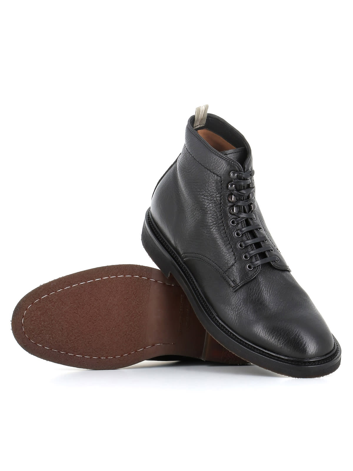Men's Lace Up Ankle Boots OFFICINE CREATIVE Chronicle 004 Nero