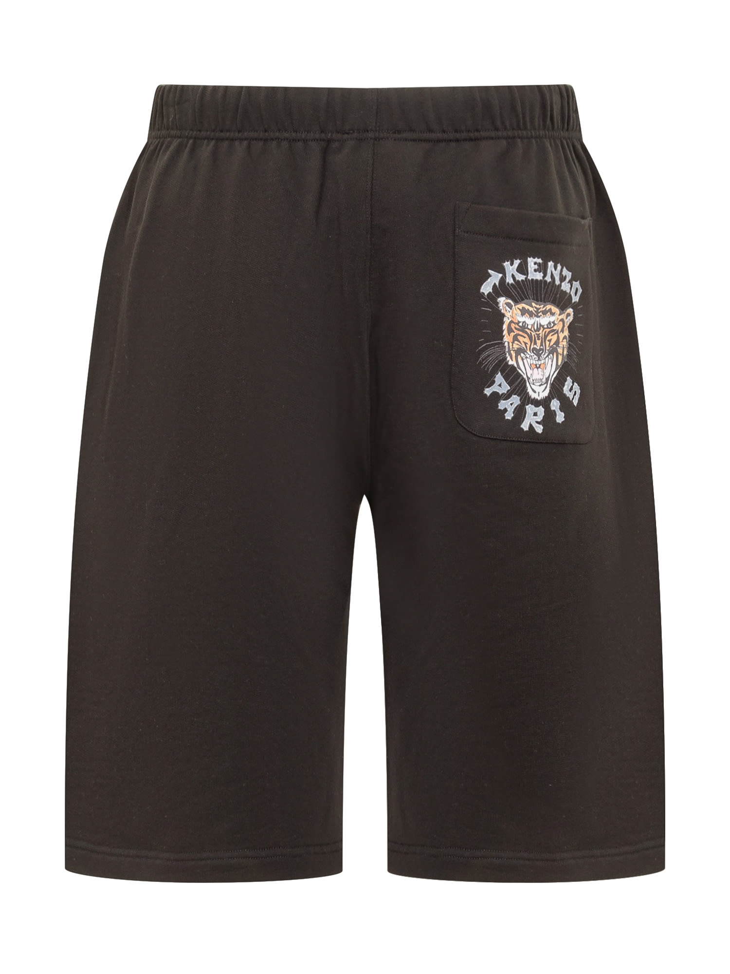 Shop Kenzo Varsity Shorts In Black