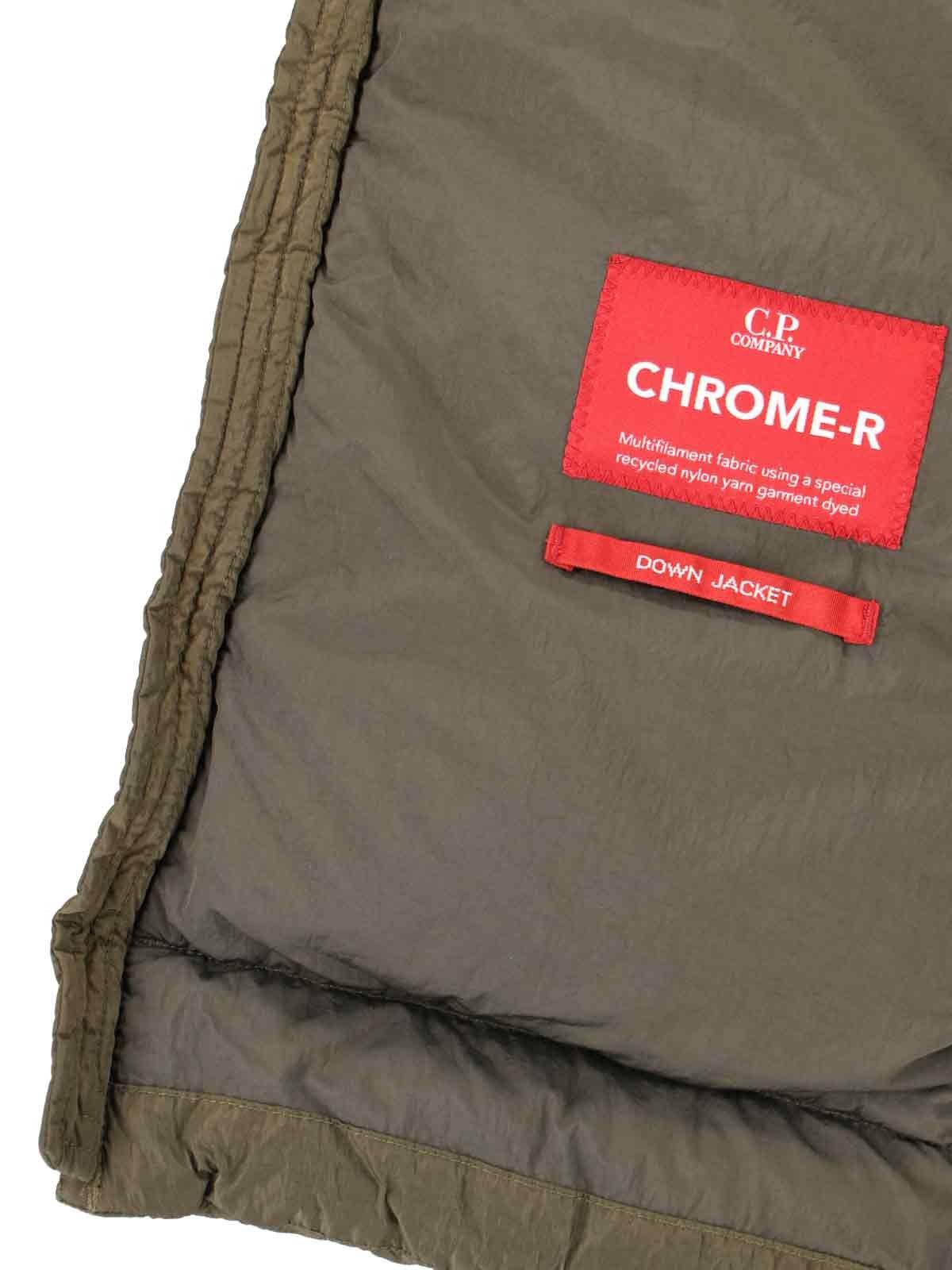 Shop C.p. Company Chrome-r Google Down Jacket In Green