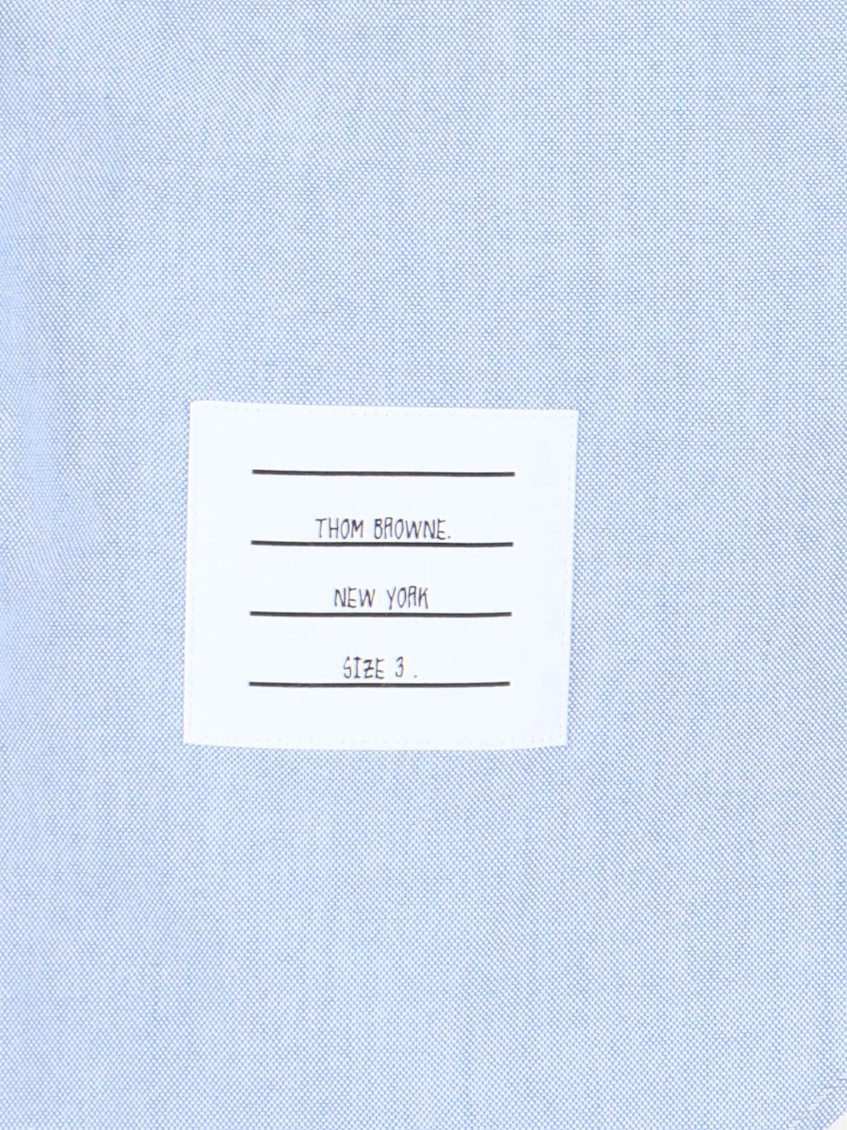 Shop Thom Browne Botton Down Shirt In Blue