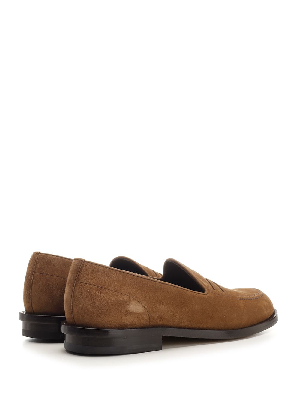 Shop Fendi Baguette Moccasin In Brown