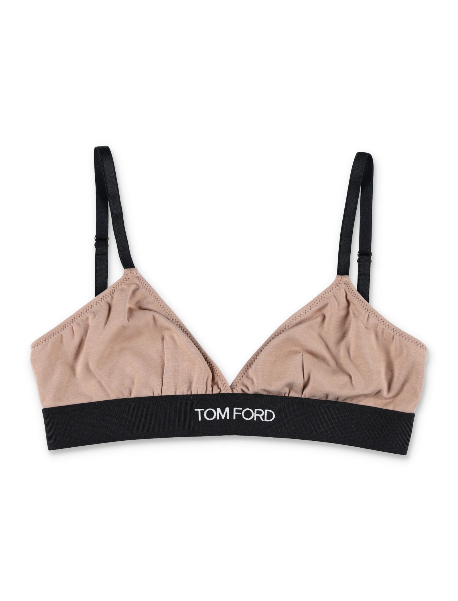 Triangle Bra With Logo Underband In Jersey