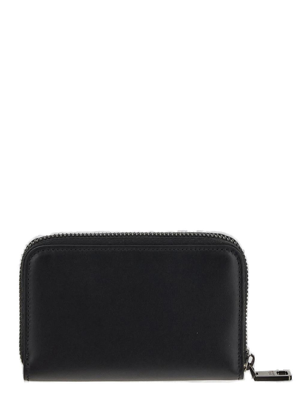 Shop Dolce & Gabbana Logo Printed Zipped Wallet