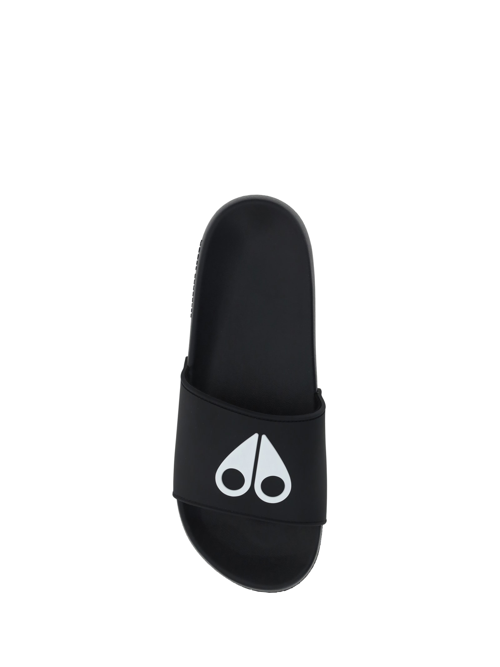 Shop Moose Knuckles Slide Sandals In Black