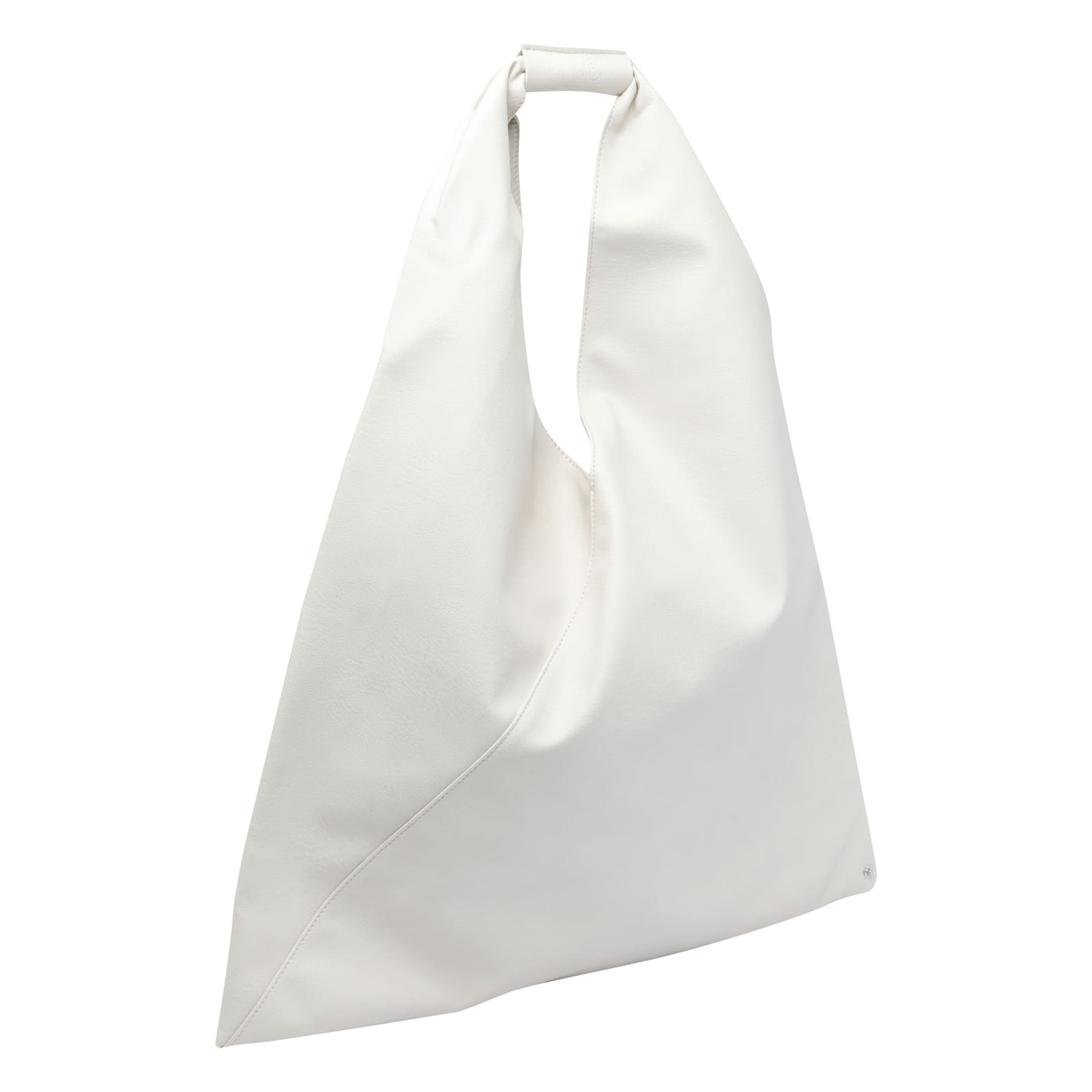 Mm6 Maison Margiela Japanese Triangular Tote Bag In White