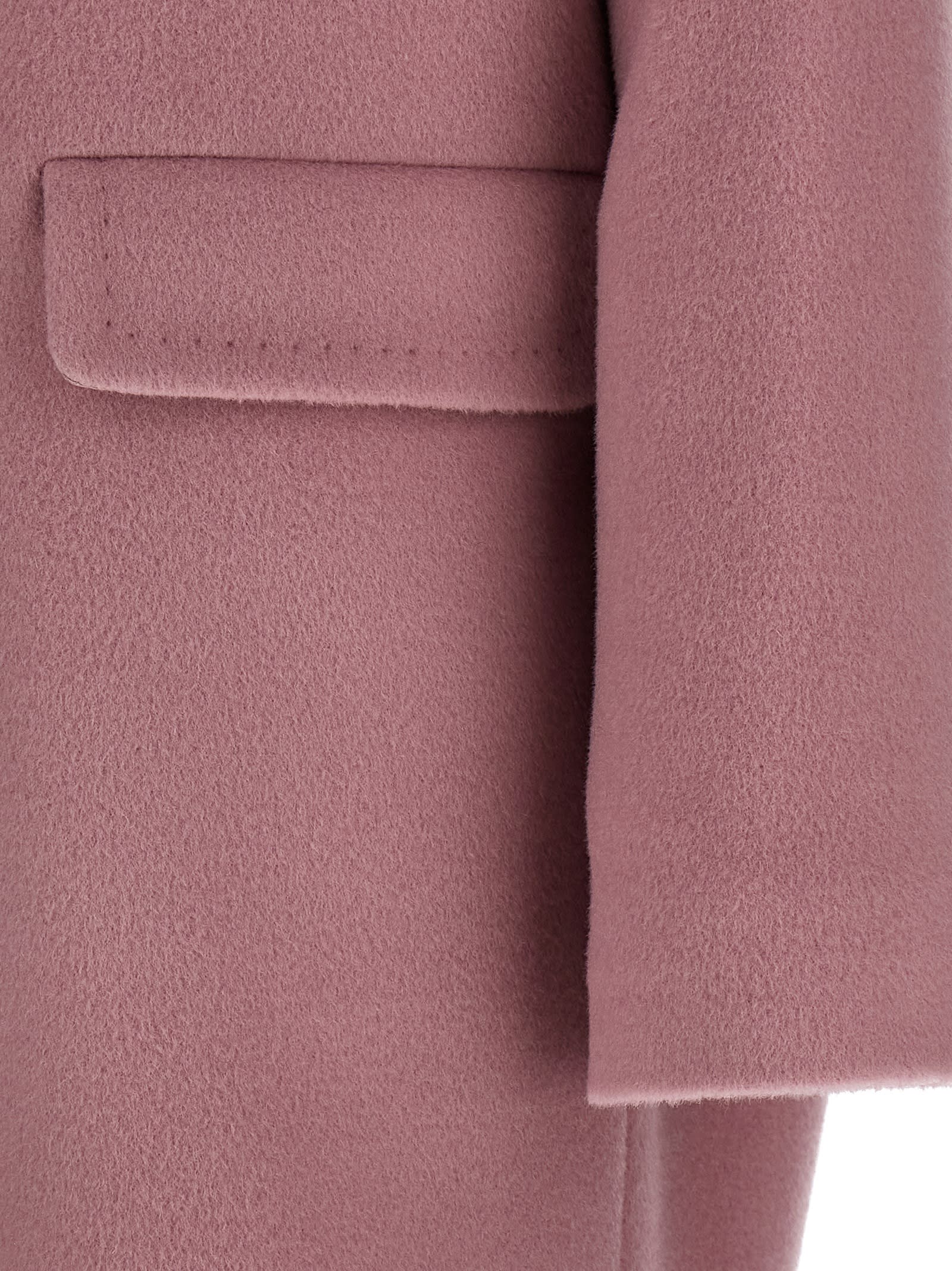 Tagliatore Astrid Double-breasted Flap Coat In Pink
