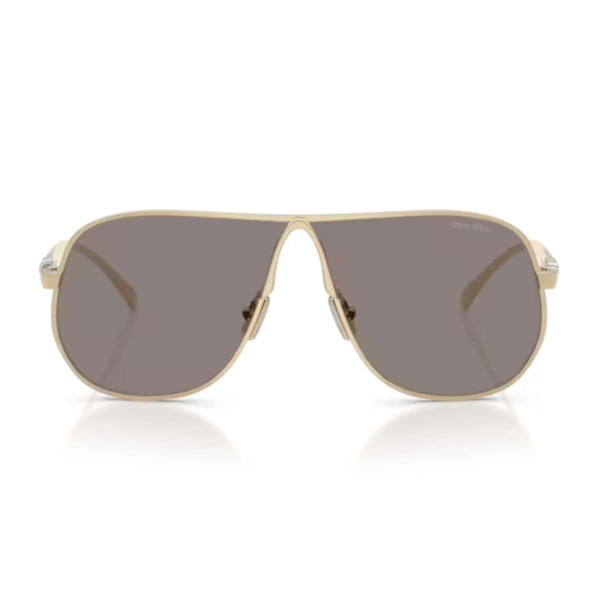 Miu Miu 0mu A56s Miu Ombre Zvn80q Oro Pallido Sunglasses In Gold