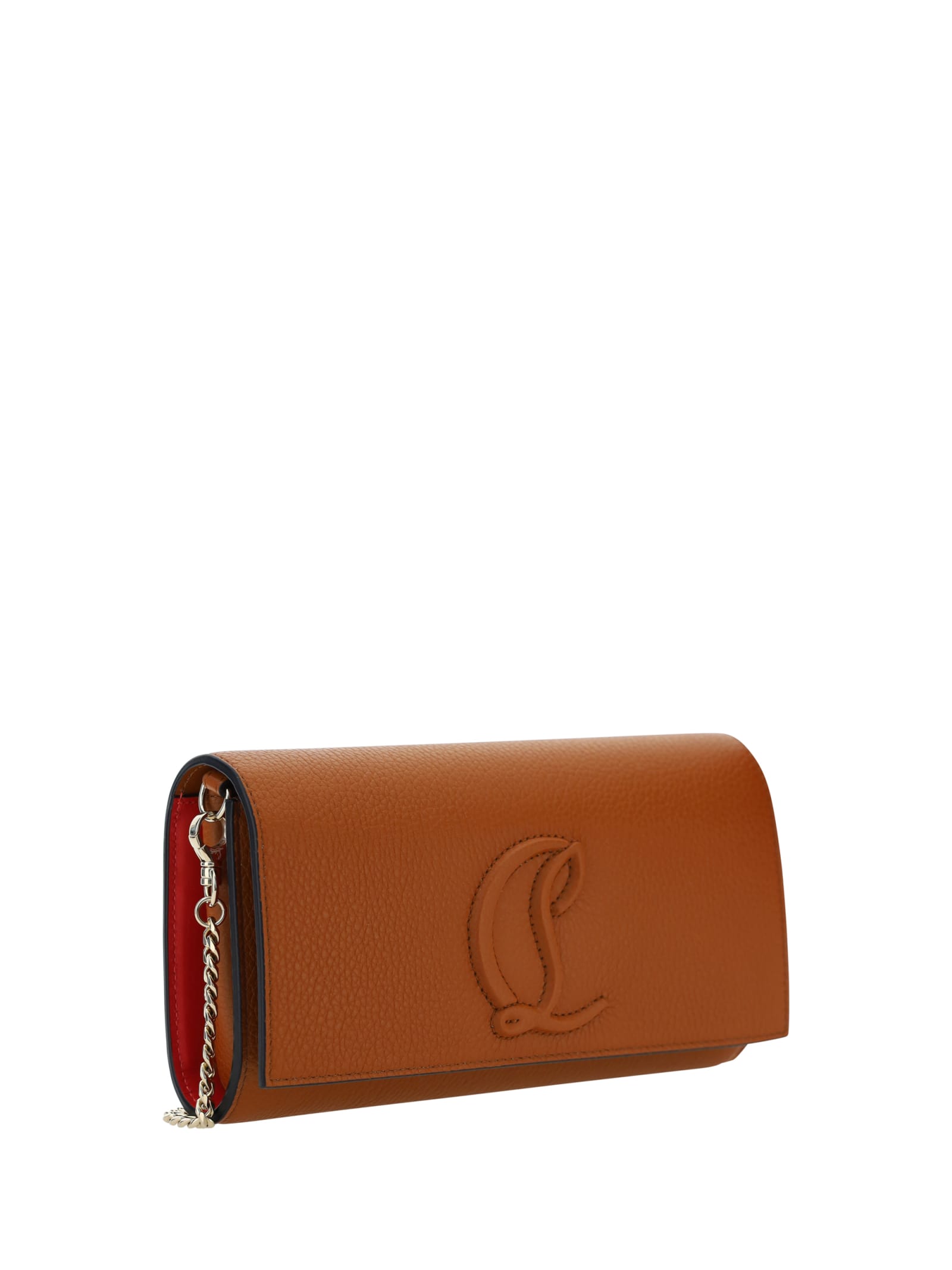 Shop Christian Louboutin By My Side Shoulder Wallet In Cuoio/cuoio