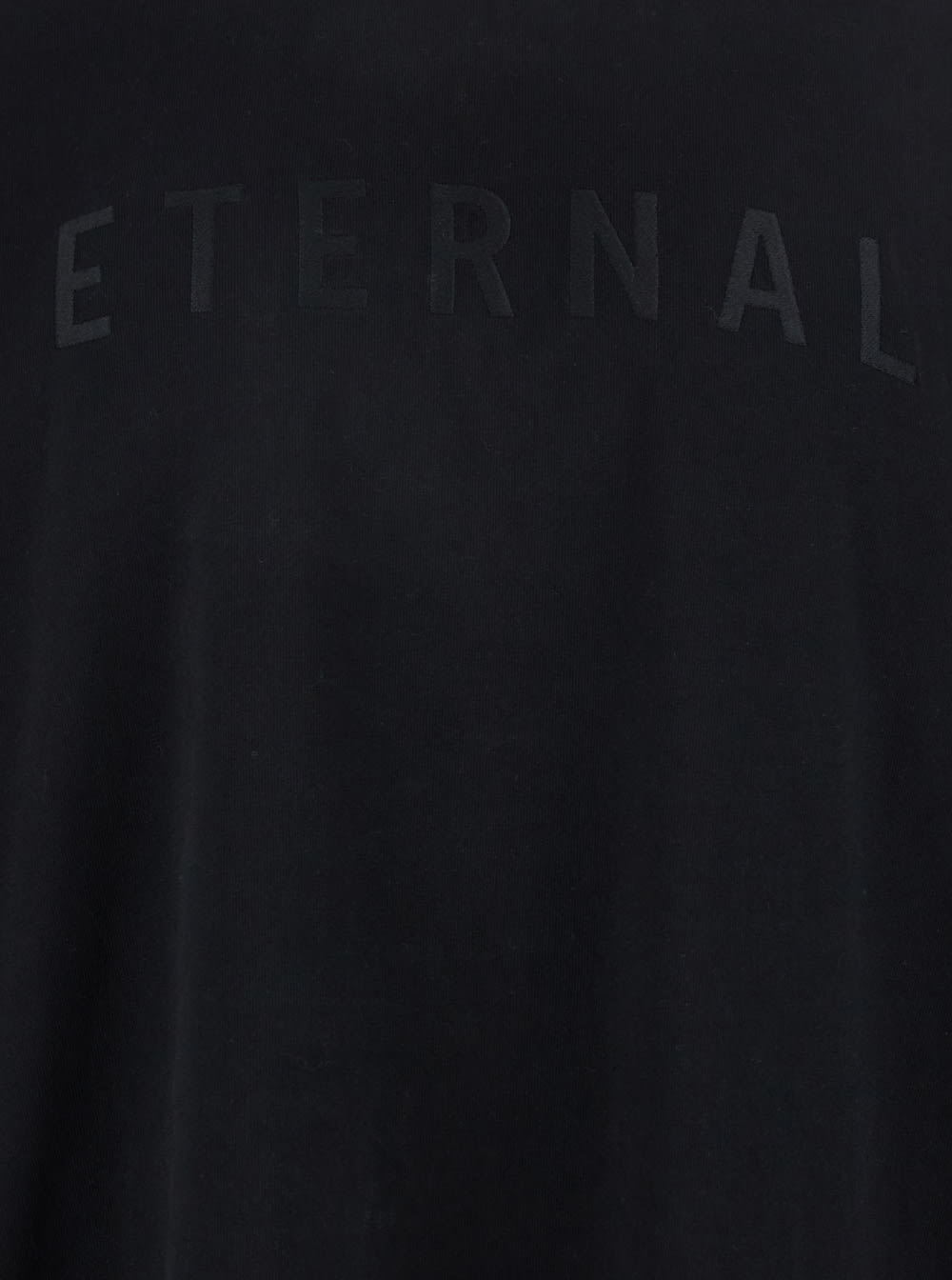 Fear Of God Ribbed Collar Crew Neck T-shirt With Long Sleeves In Black