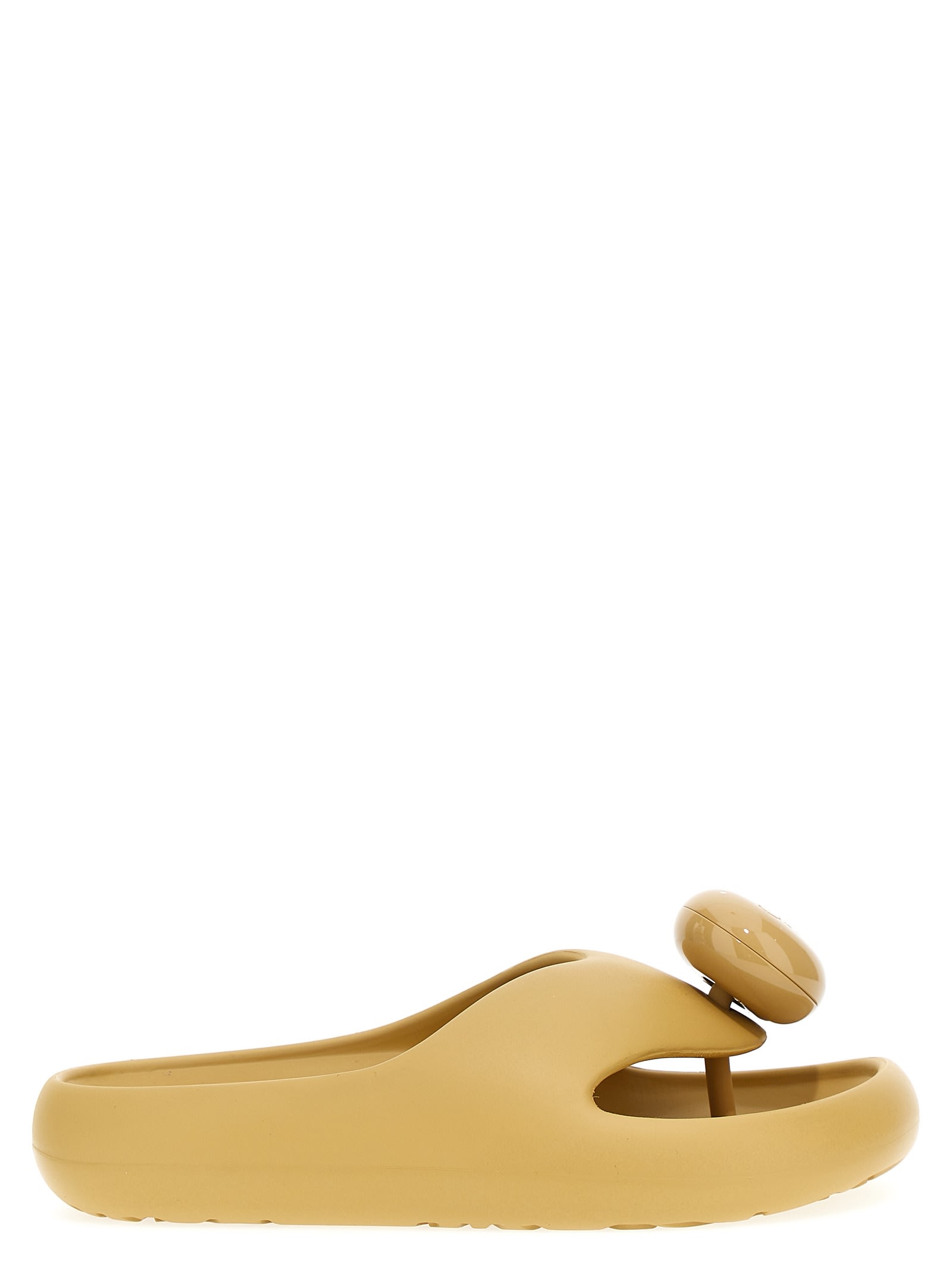 Loewe Bubble Rubber Thong Slide Sandals In Beige