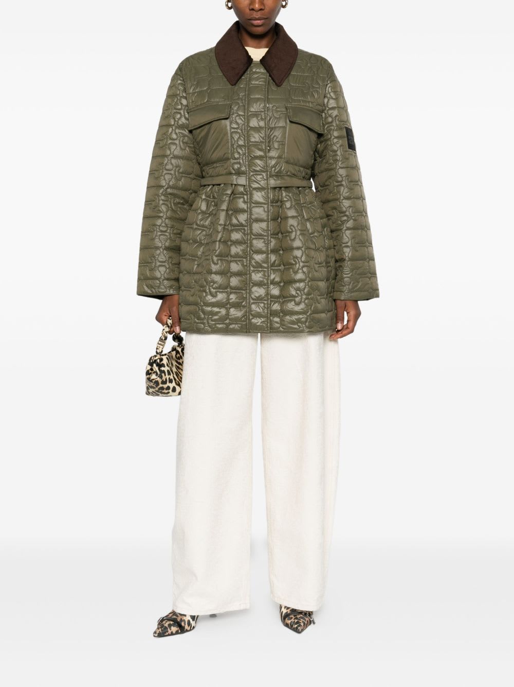 Ganni Coats Kalamata In Green