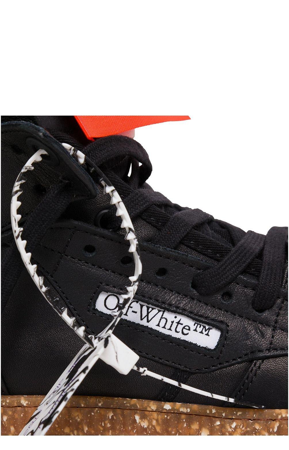 Shop Off-white Logo High-top Sneakers In Nero