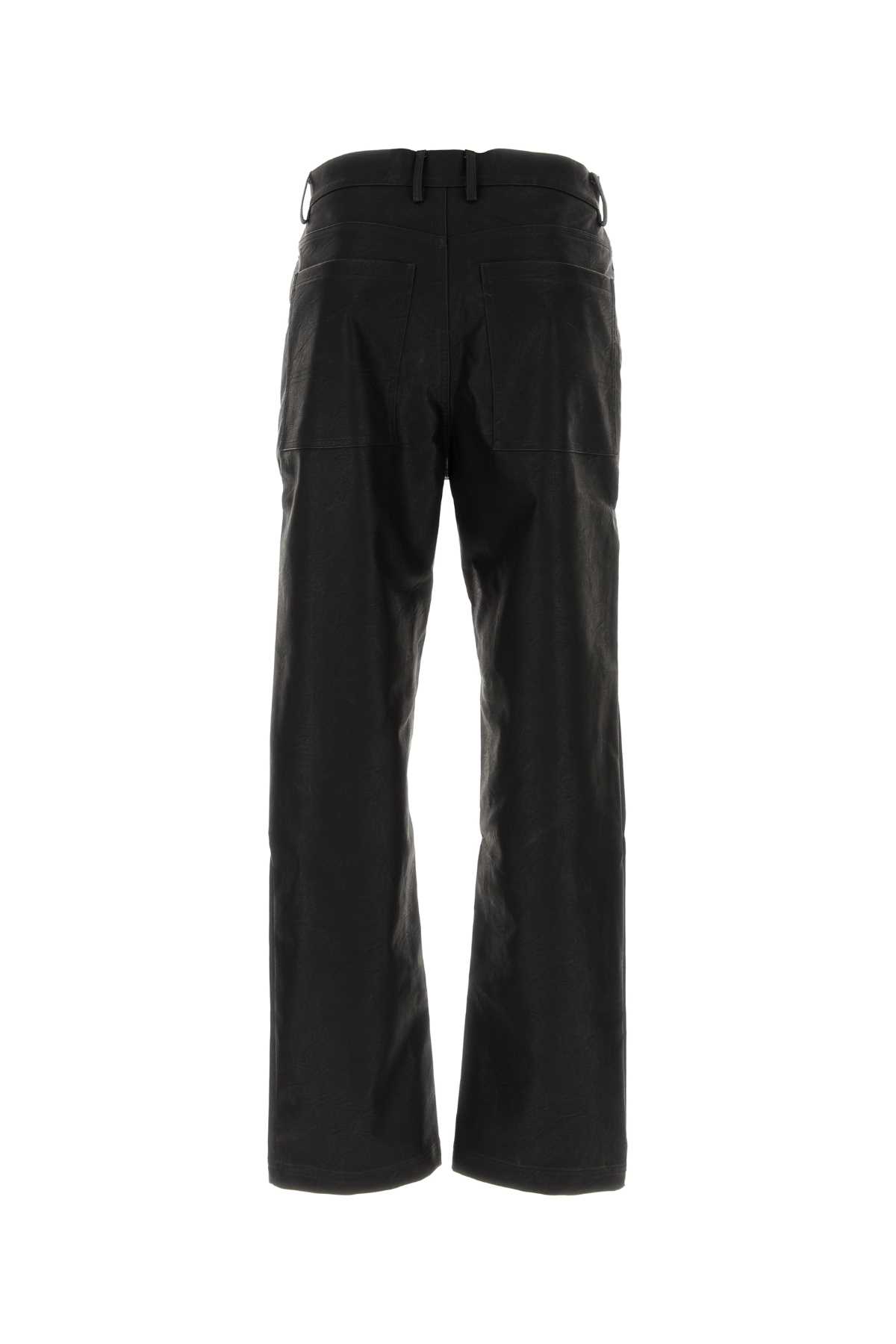 ENTIRE STUDIOS BLACK SYNTHETIC LEATHER PANT