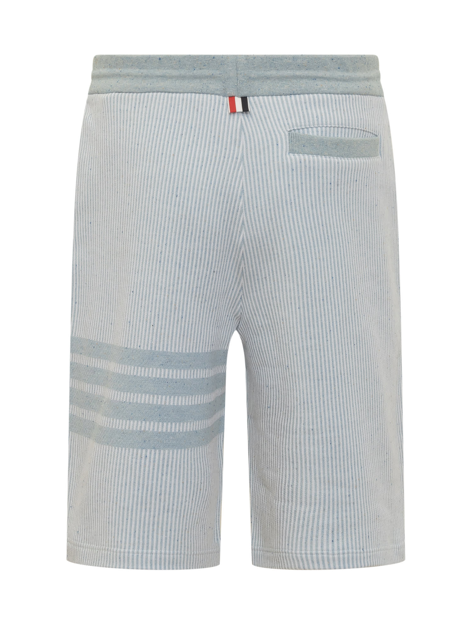 Shop Thom Browne 4bar Shorts In Light Blue