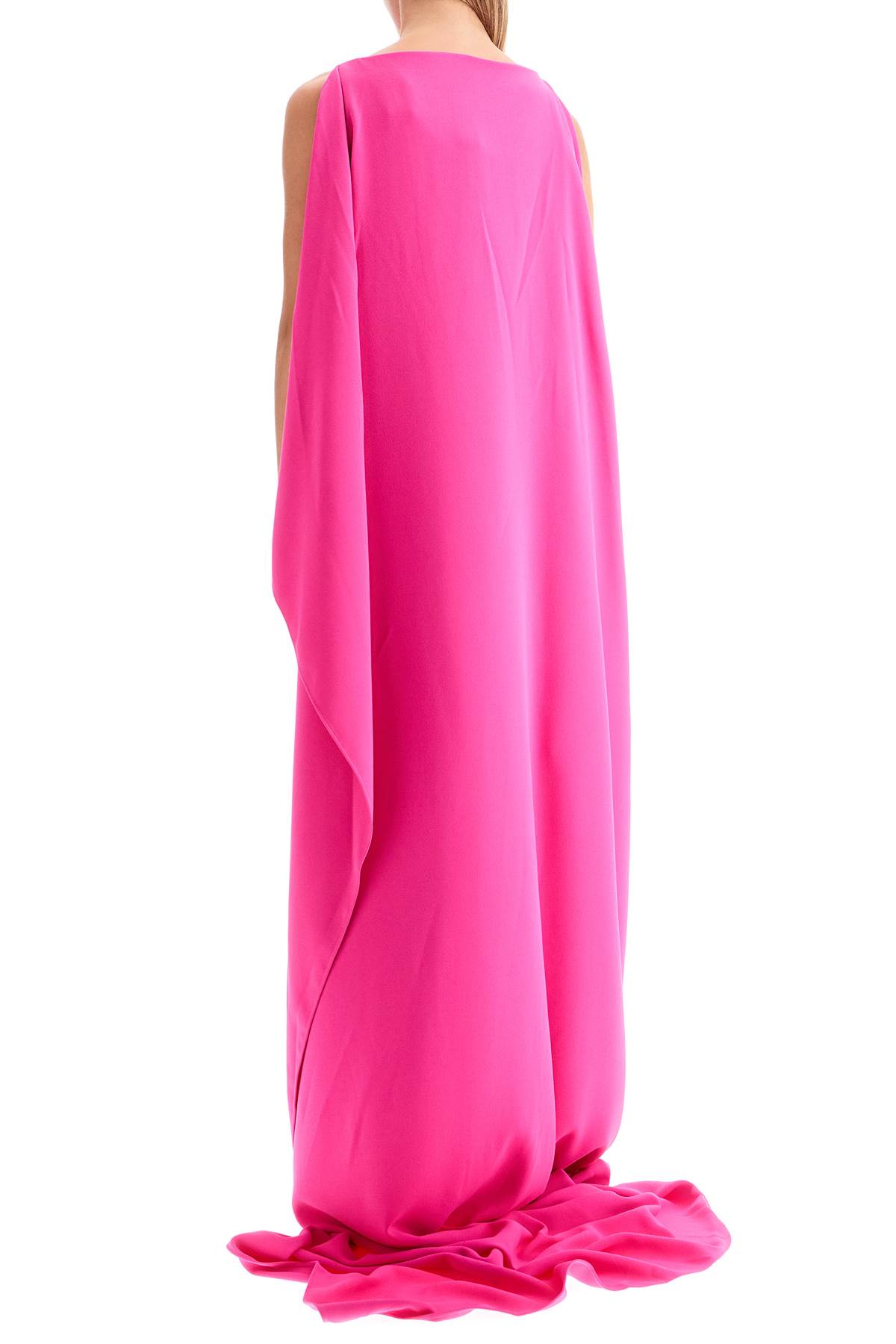 Shop Solace London Kaila Long Dress In Pink (fuchsia)