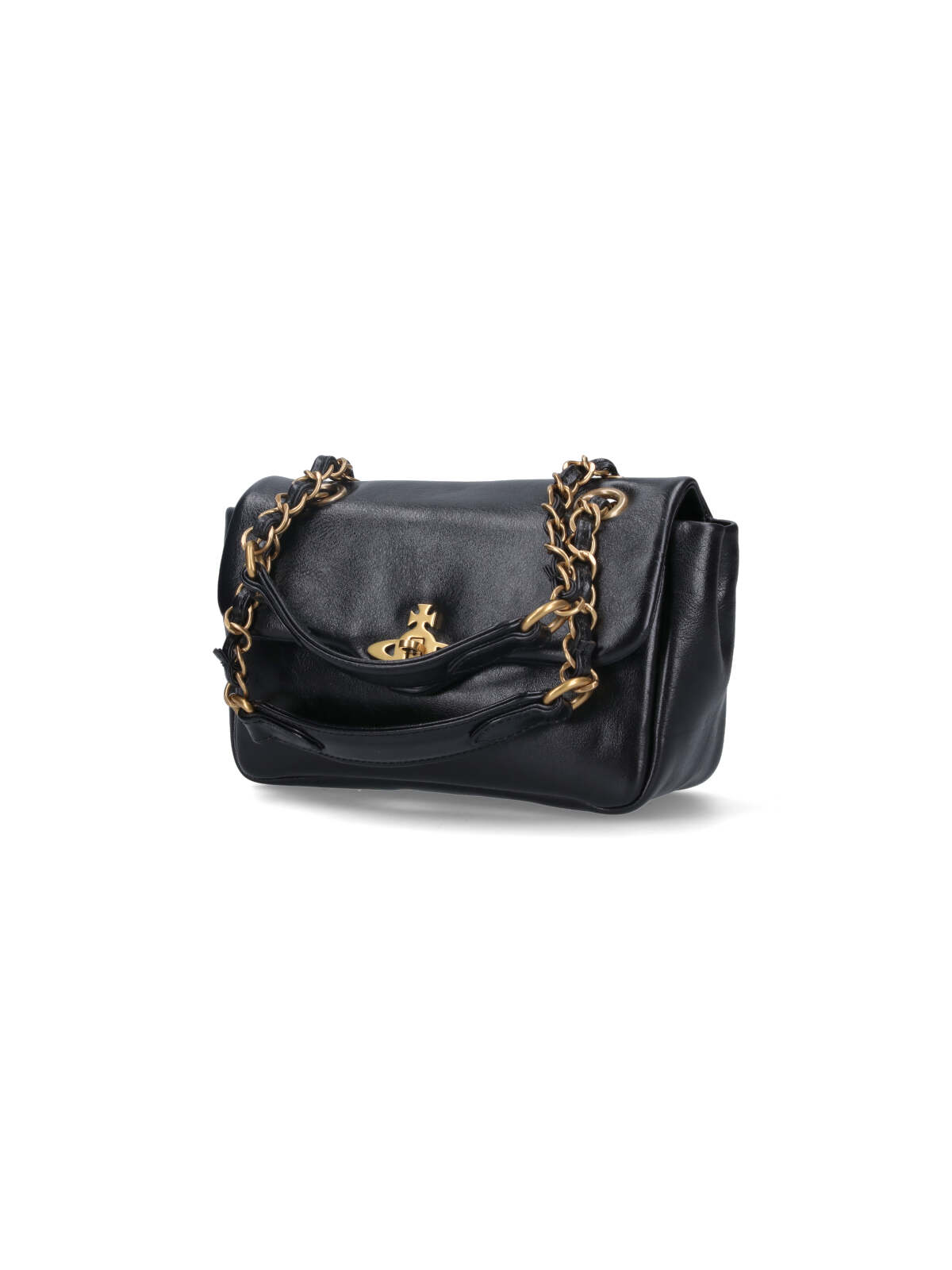 Shop Vivienne Westwood Anita Chain Crossbody Bag In Black