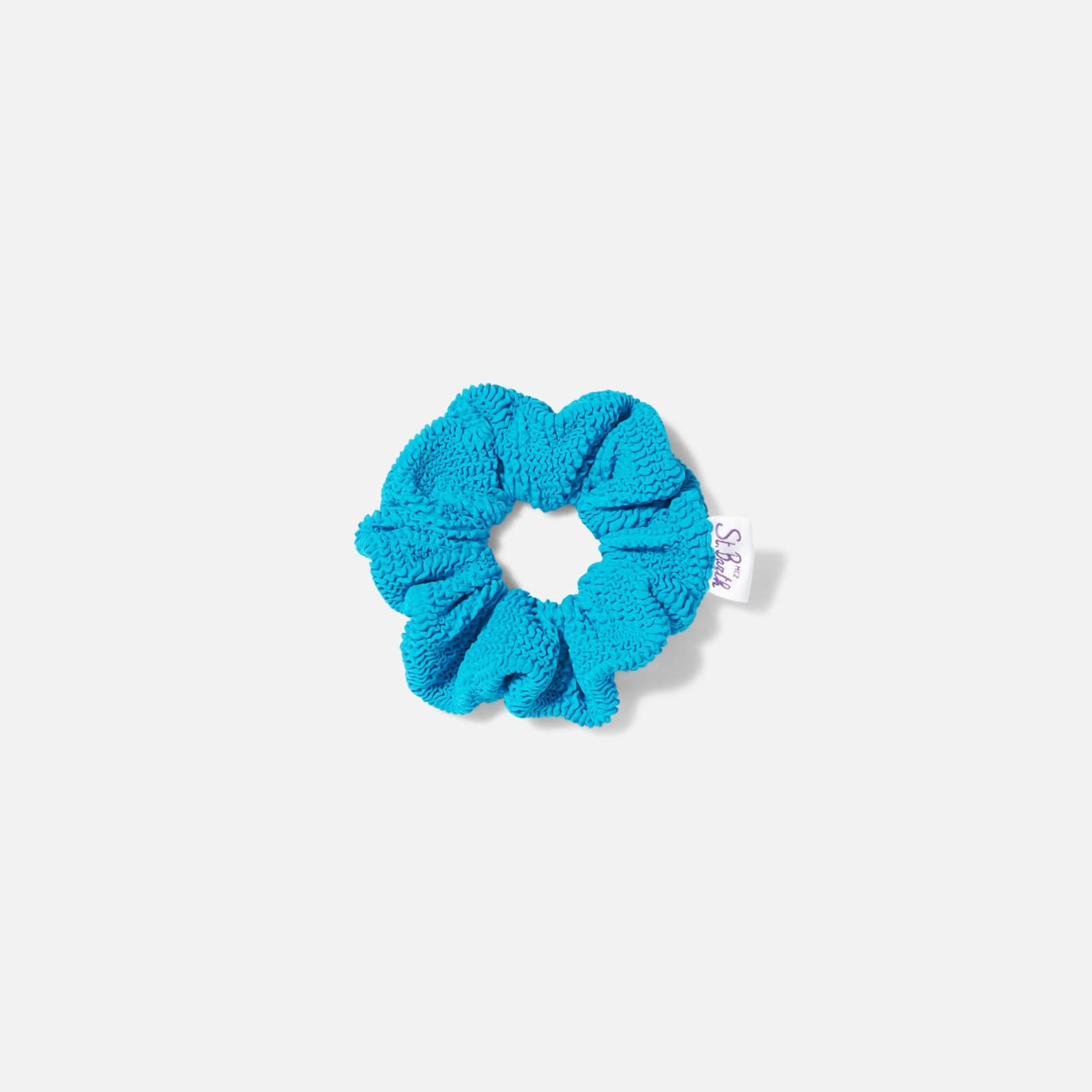 Turquoise Crinkle Scrunchie